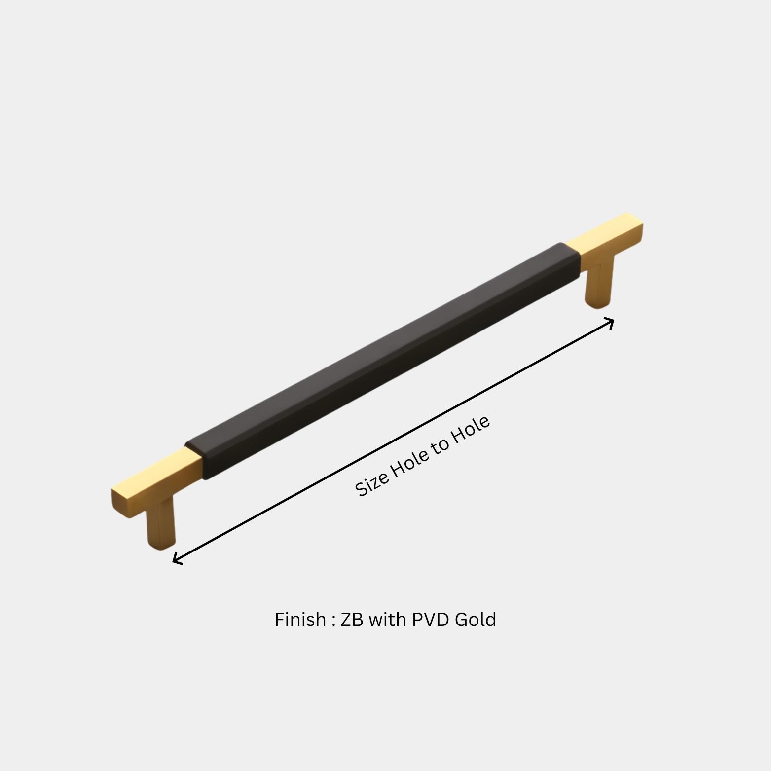 160mm Hole-to-Hole PVD Antique Brass Finish Wardrobe Handle