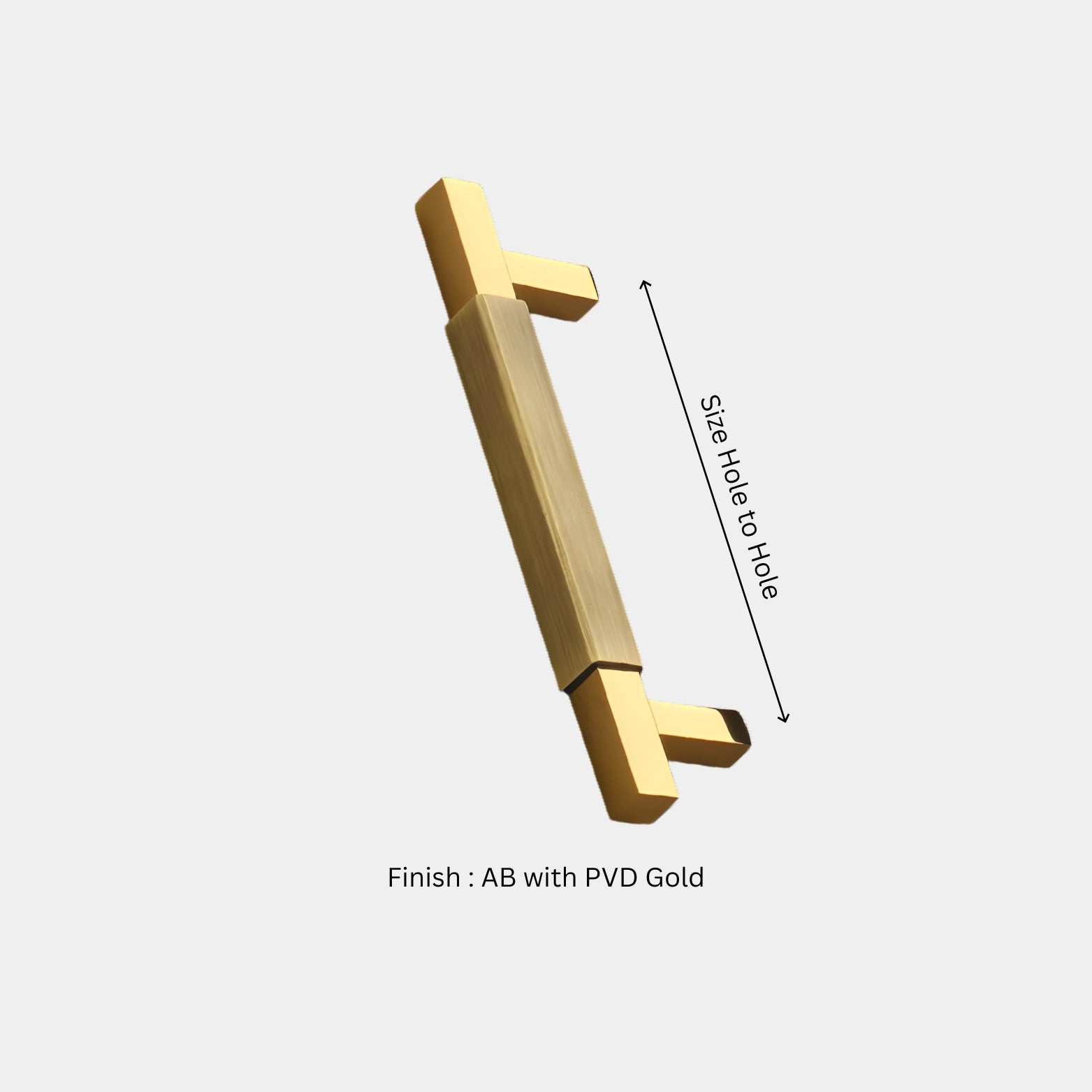 224mm C.C. Dual Tone Gold and Matte Black Designer Drawer Pull