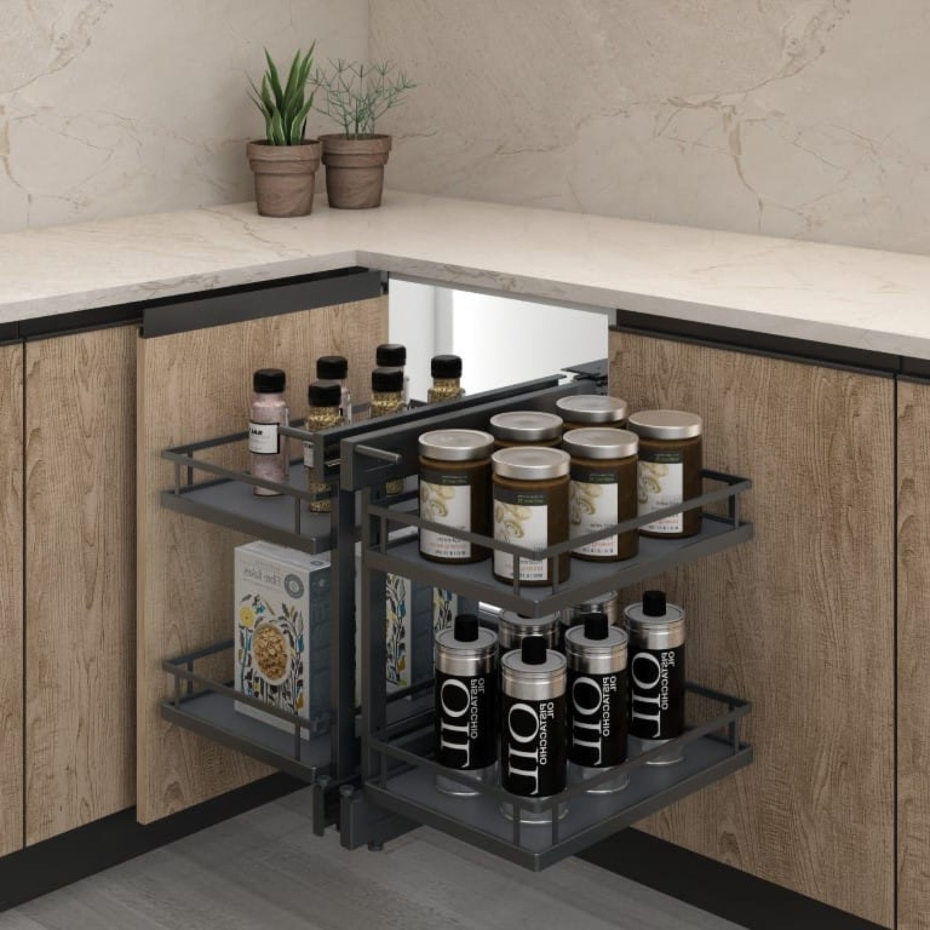 Ebco Magic Corner Double Pullout AT MCDP