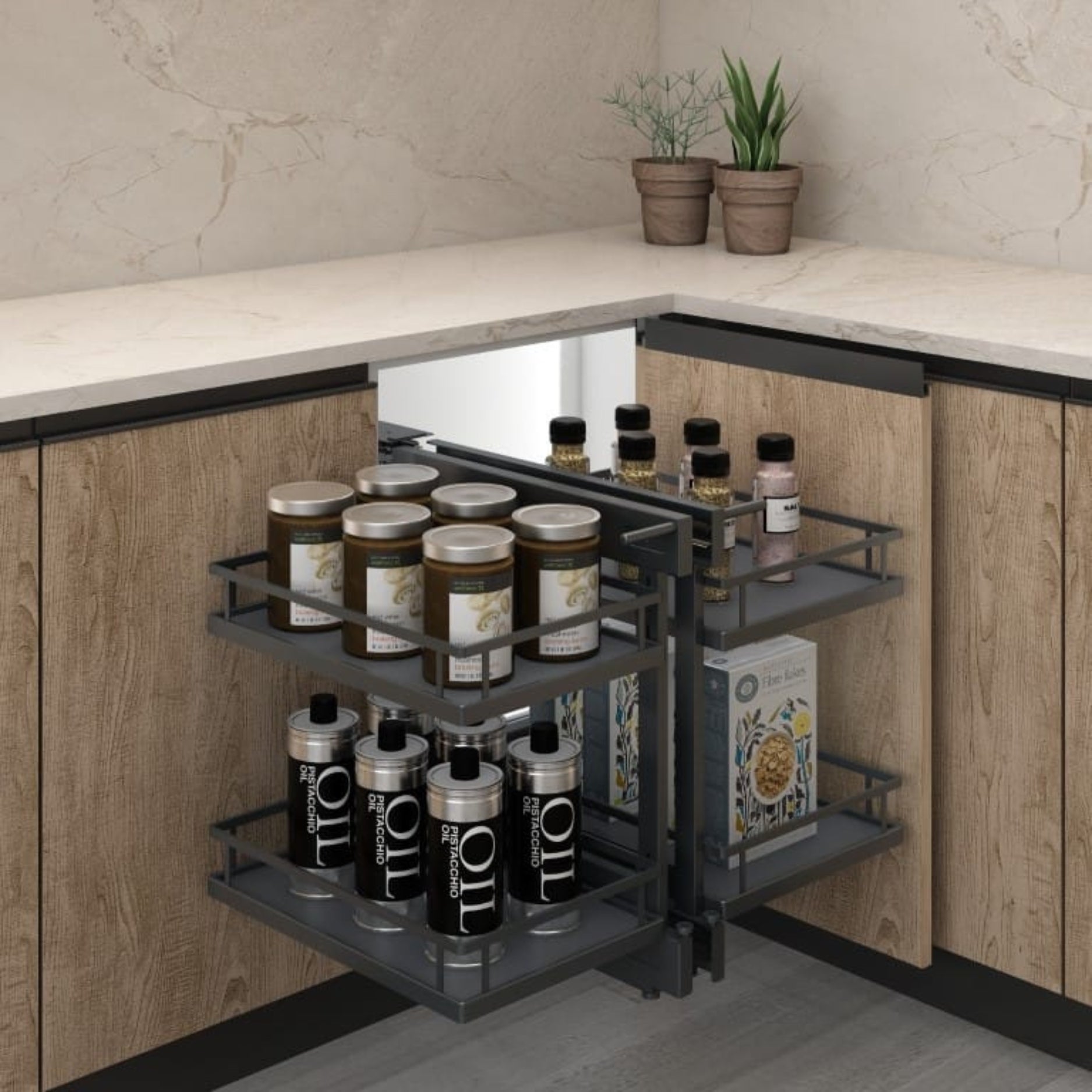 Ebco Magic Corner Double Pullout AT MCDP