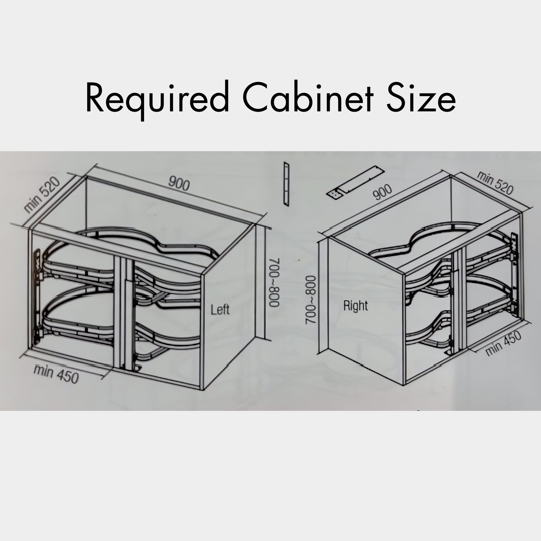 Ebco Double Corner Pullout - Eco 450 (E-DCPO2-450)