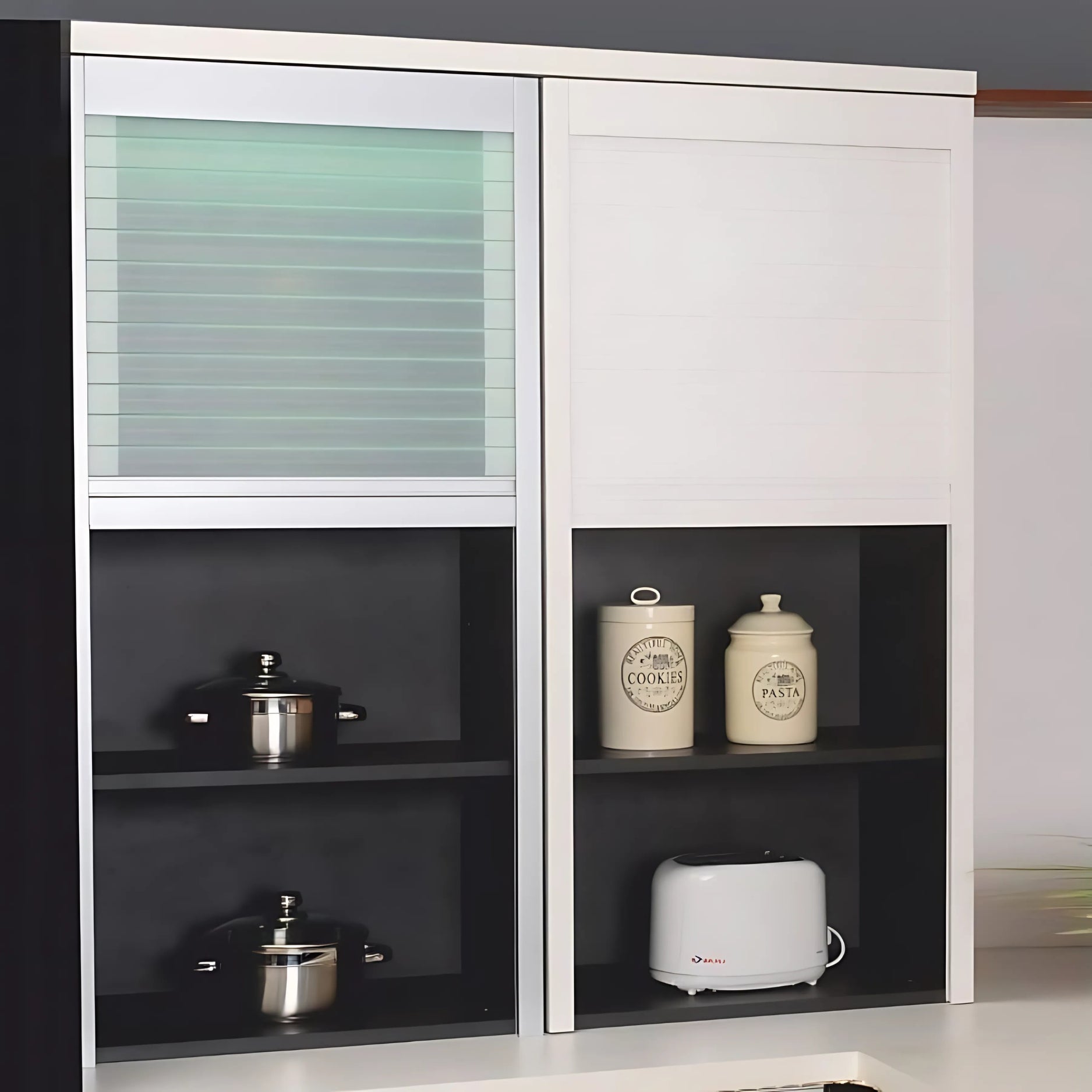 Ebco Roll Top Pro - Vertical (with Overlay Rails & Cover Profile) RTPV