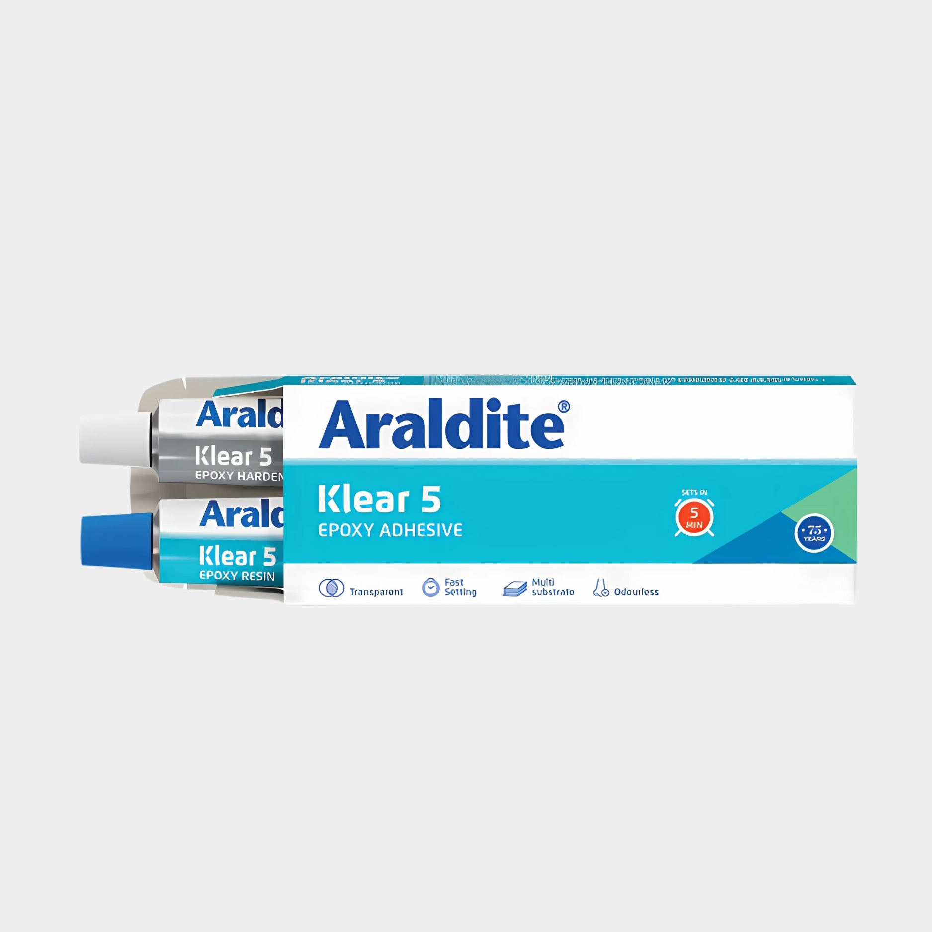 Araldite Klear 5 Minutes Setting.