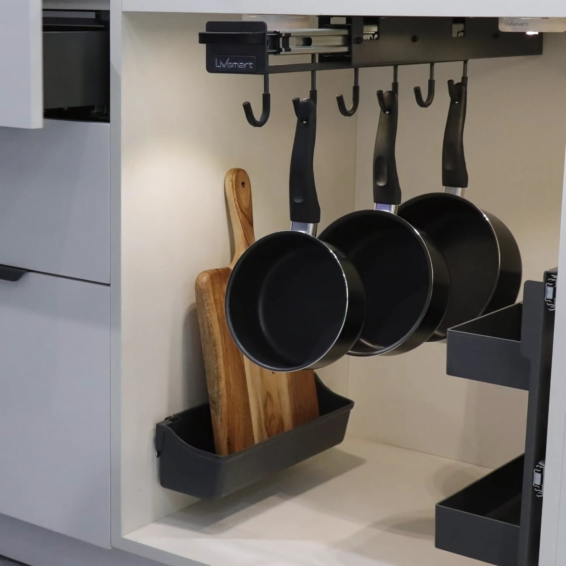 Ebco Pan Hanger Rack Soft Close Anthracite