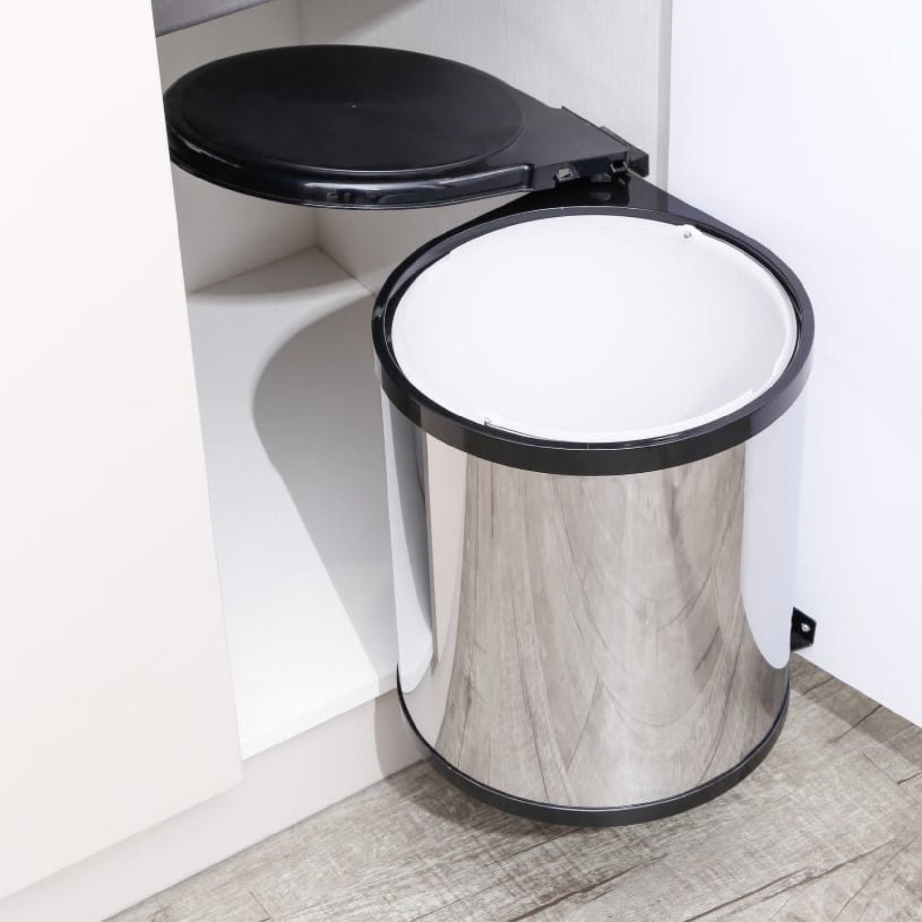 Ebco Swing Out Waste Bin - SS Capacity 14 Litters (SOWB3-14-SS)