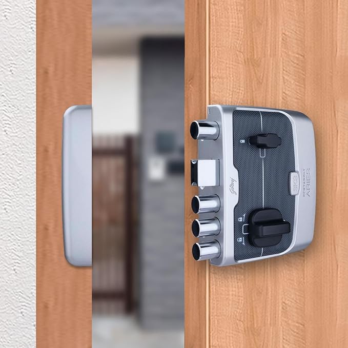 Godrej Pentabolt Aries 1CK, Deadbolt Main Door Lock with 3KS Technology