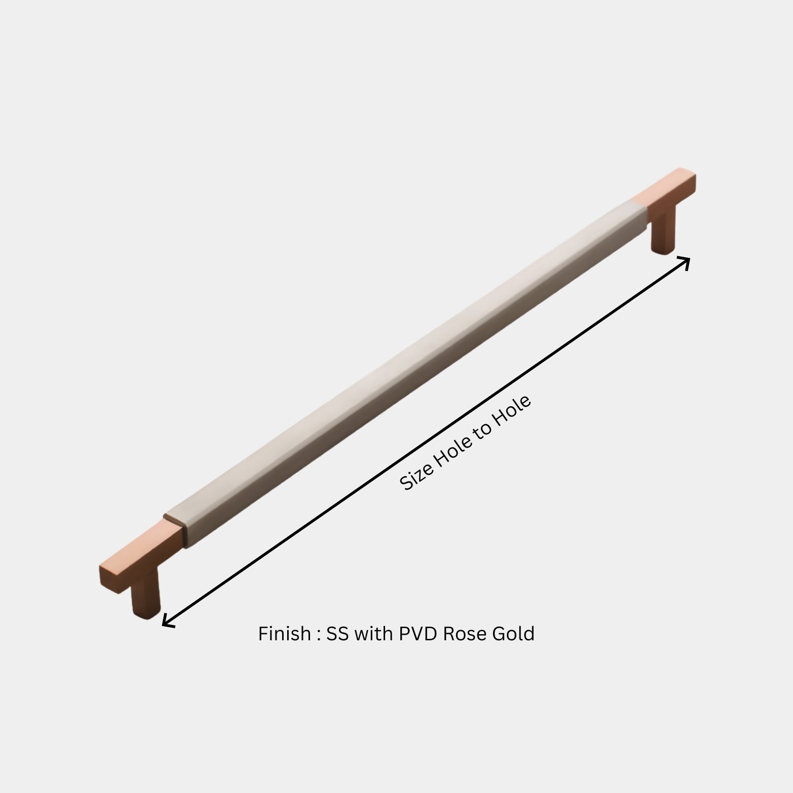 96mm C.C. Hole-to-Hole Distance Gold PVD Cabinet Pull Handle