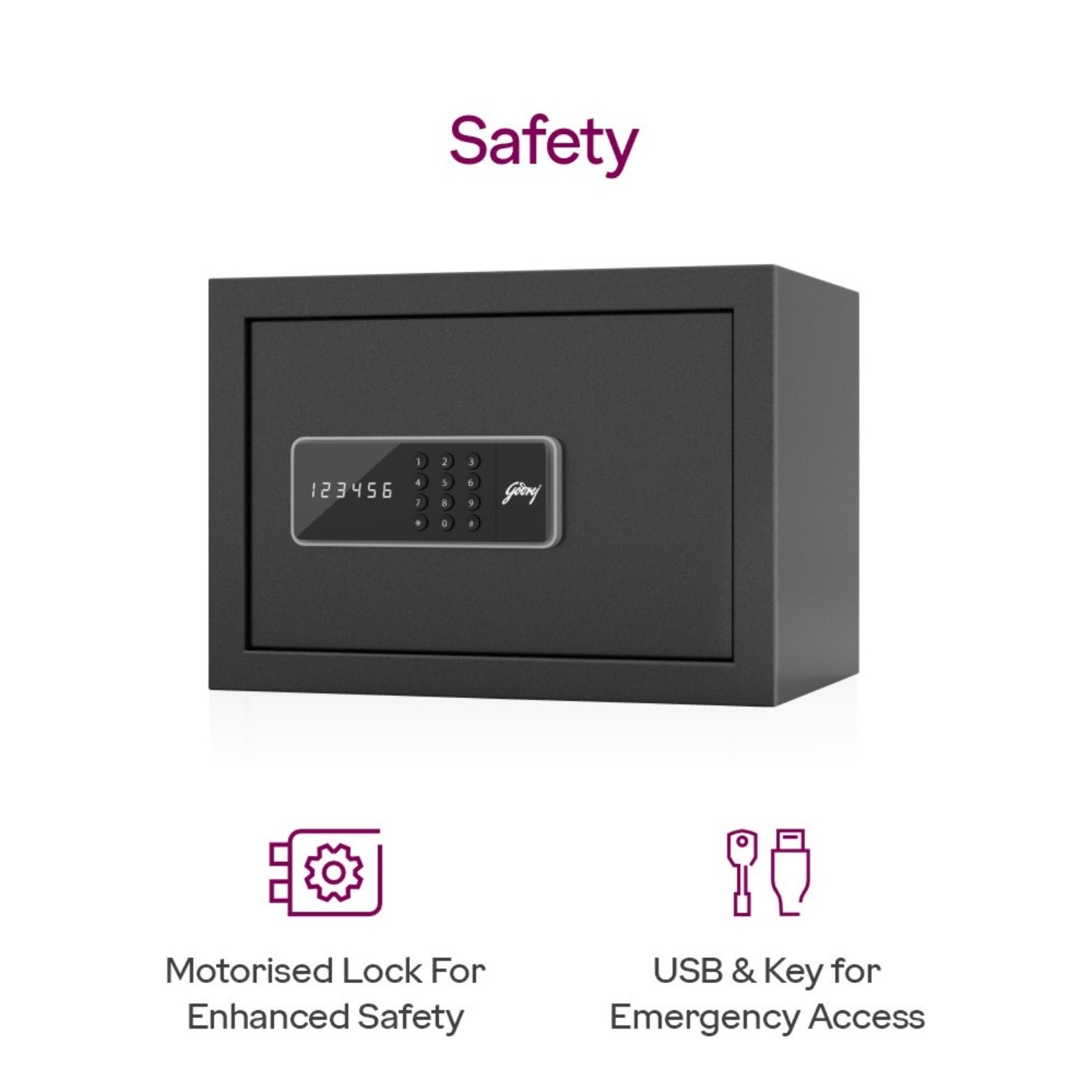 Compact Godrej 15L digital safety lockers available at SS Hardware Varthur