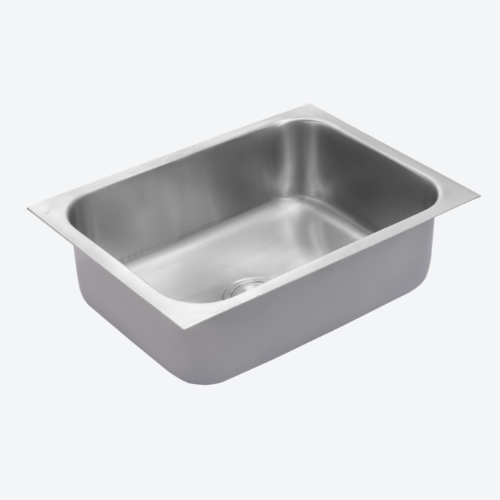 Futura Dura 24x18x8 inch single bowl square kitchen sink in satin finish