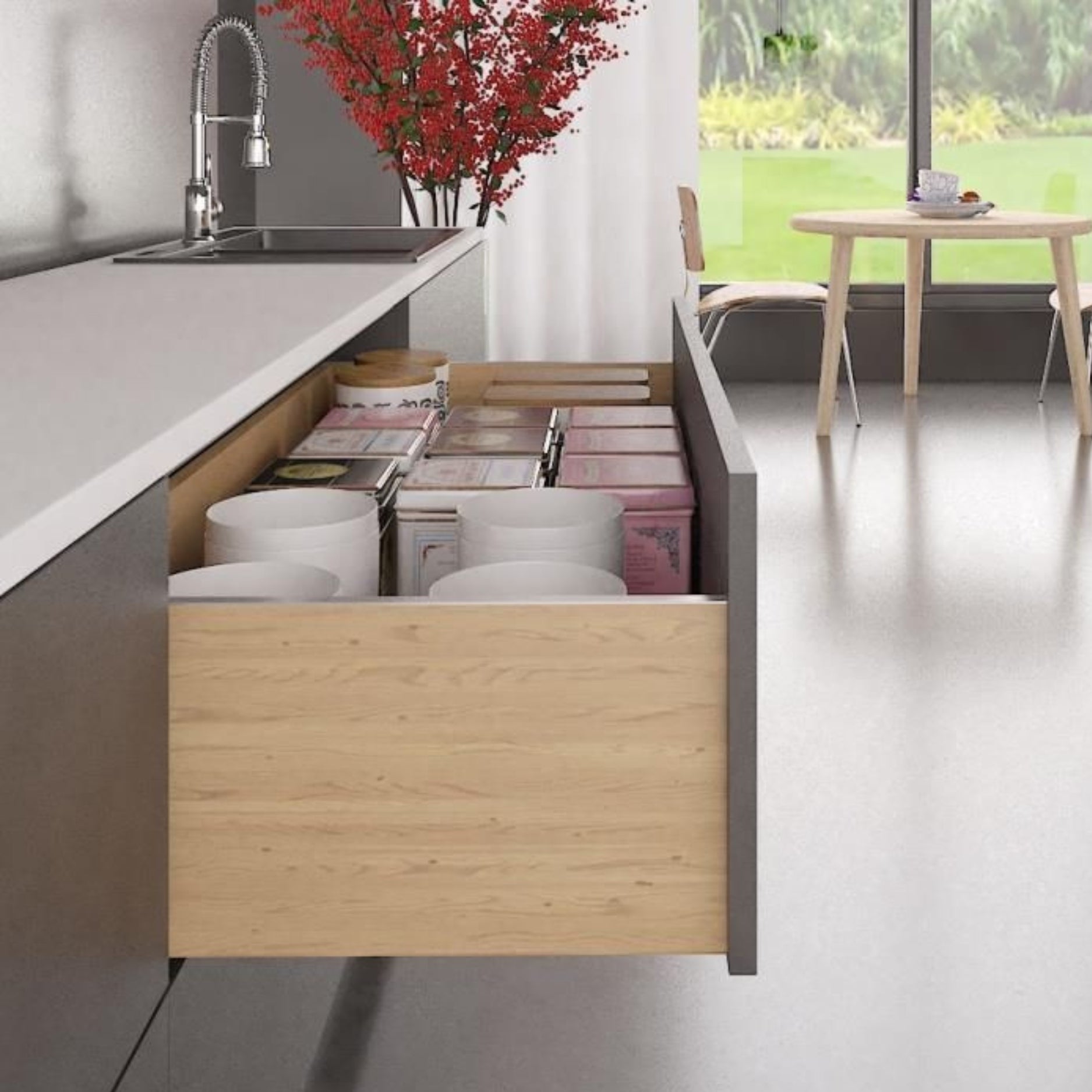 Hettich Soft Close Quadro Runner with Catch PE