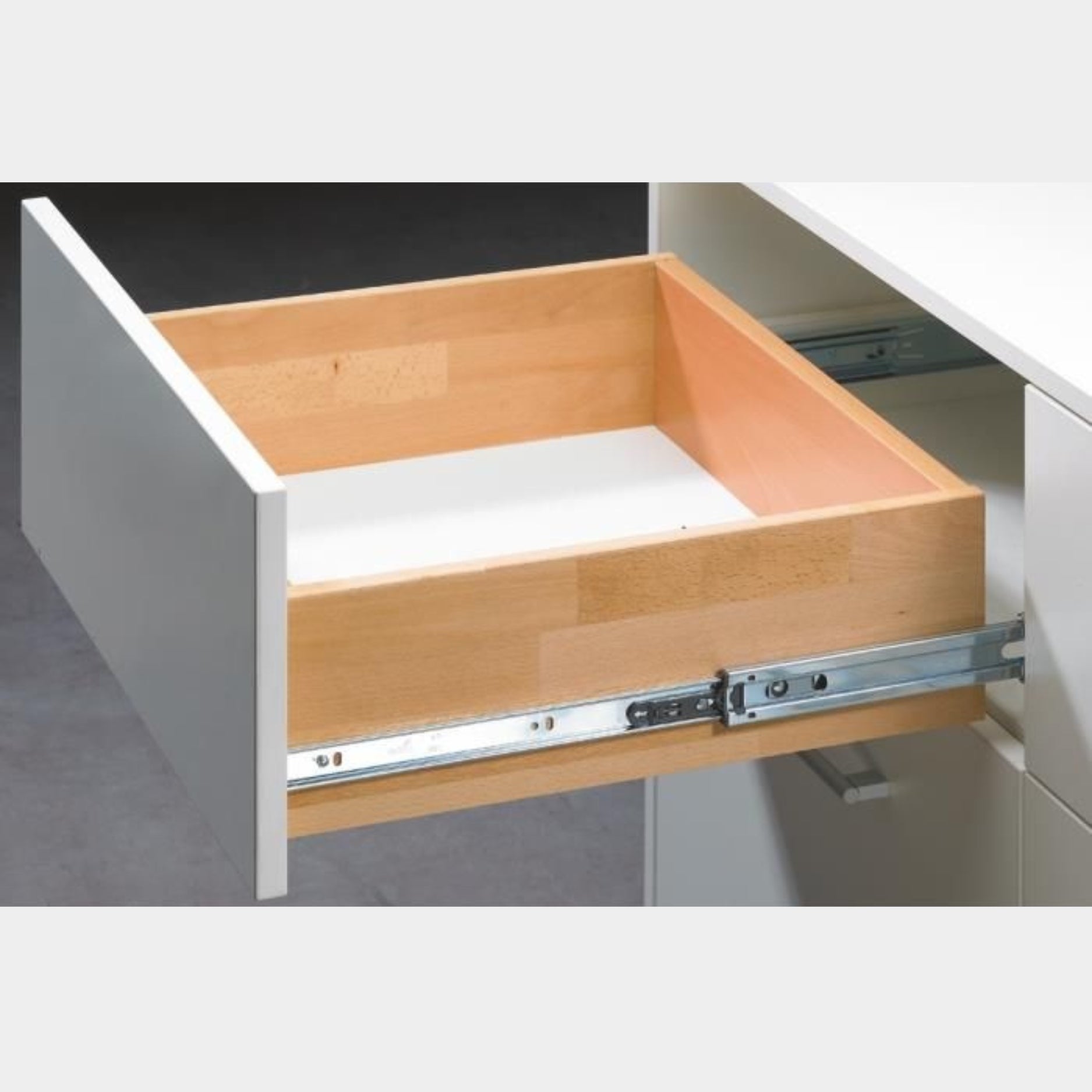 Hettich Soft Close Drawer Channel Zinc Finish KA4532