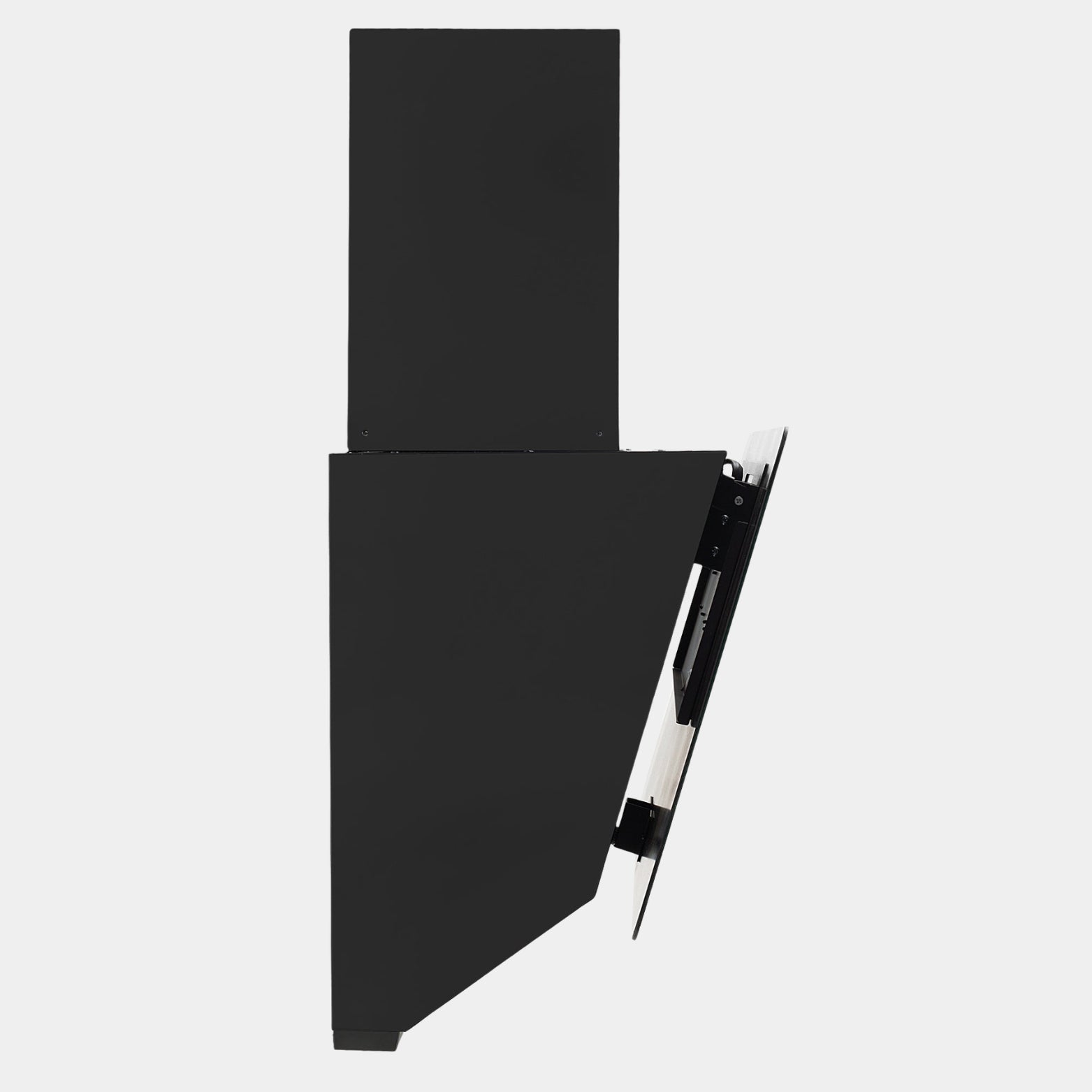 Premium black glass finish wall mounted hood by Faber India