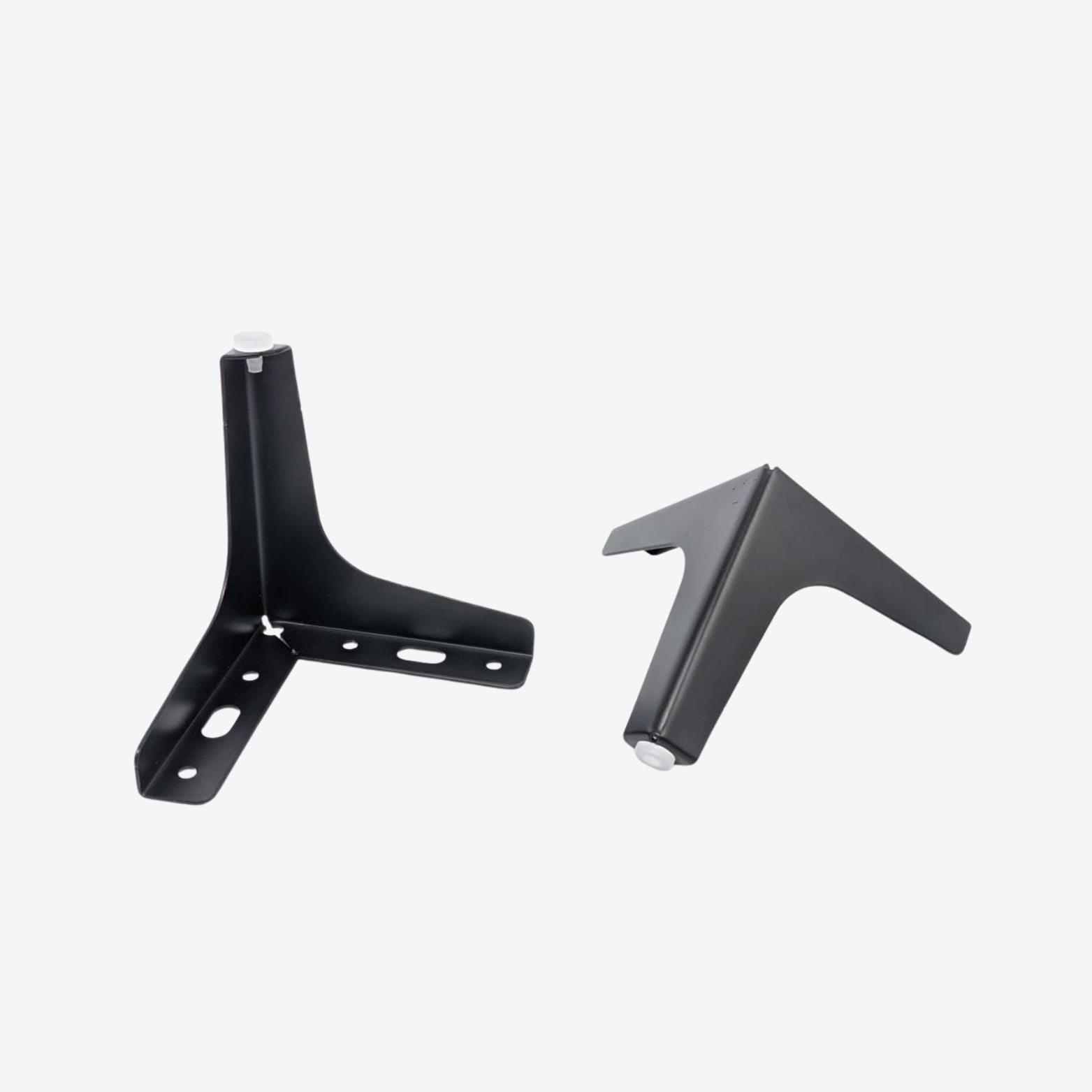 Tapered metal furniture leg by Ebco with 120mm mounting plate