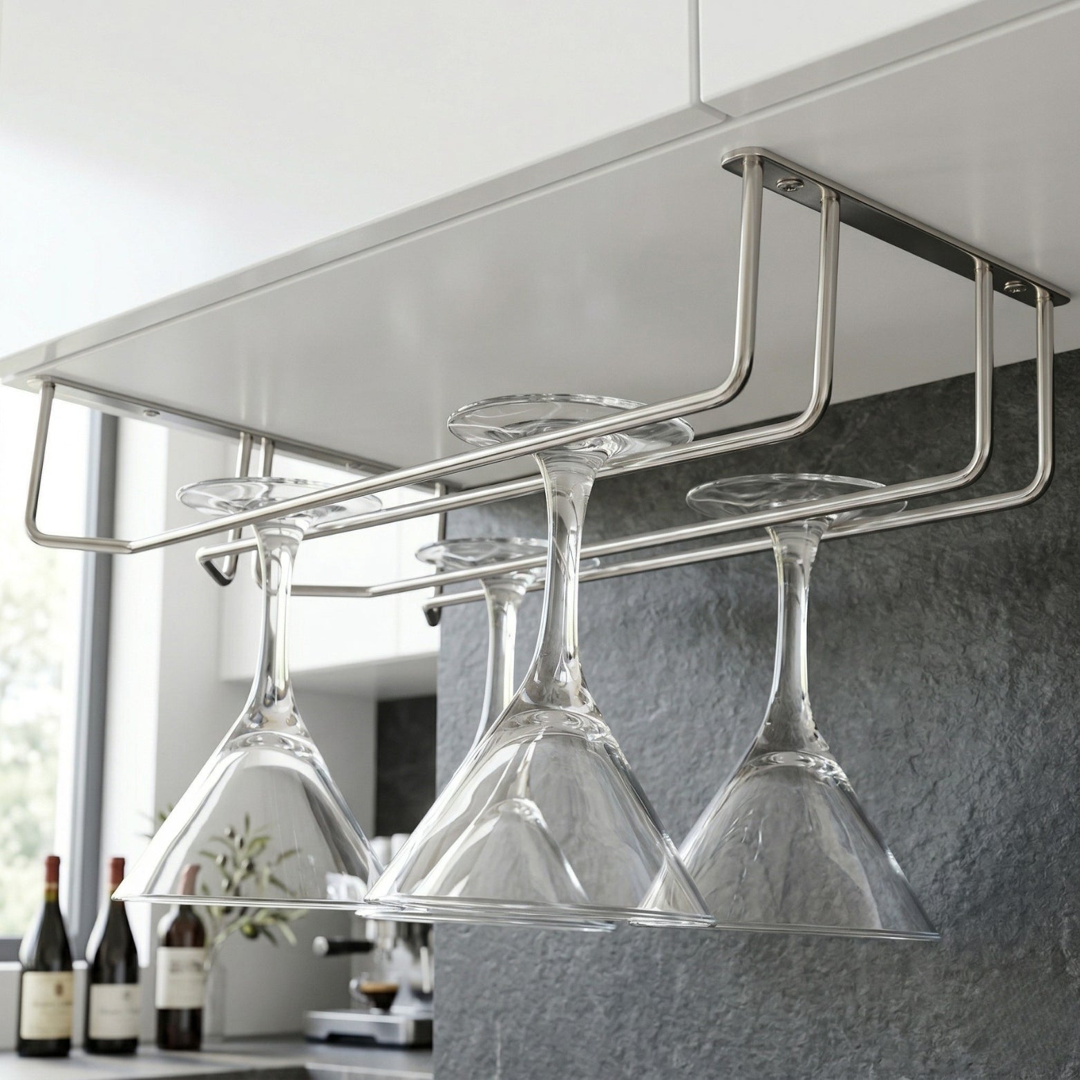 Ebco Double Row Wine Glass Rack Hardware Depot