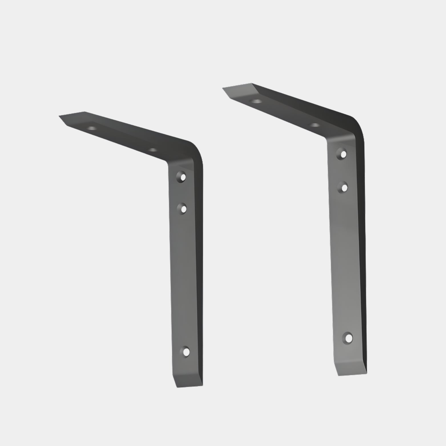 Ebco Heavy Duty L-Bracket Anthracite Finish