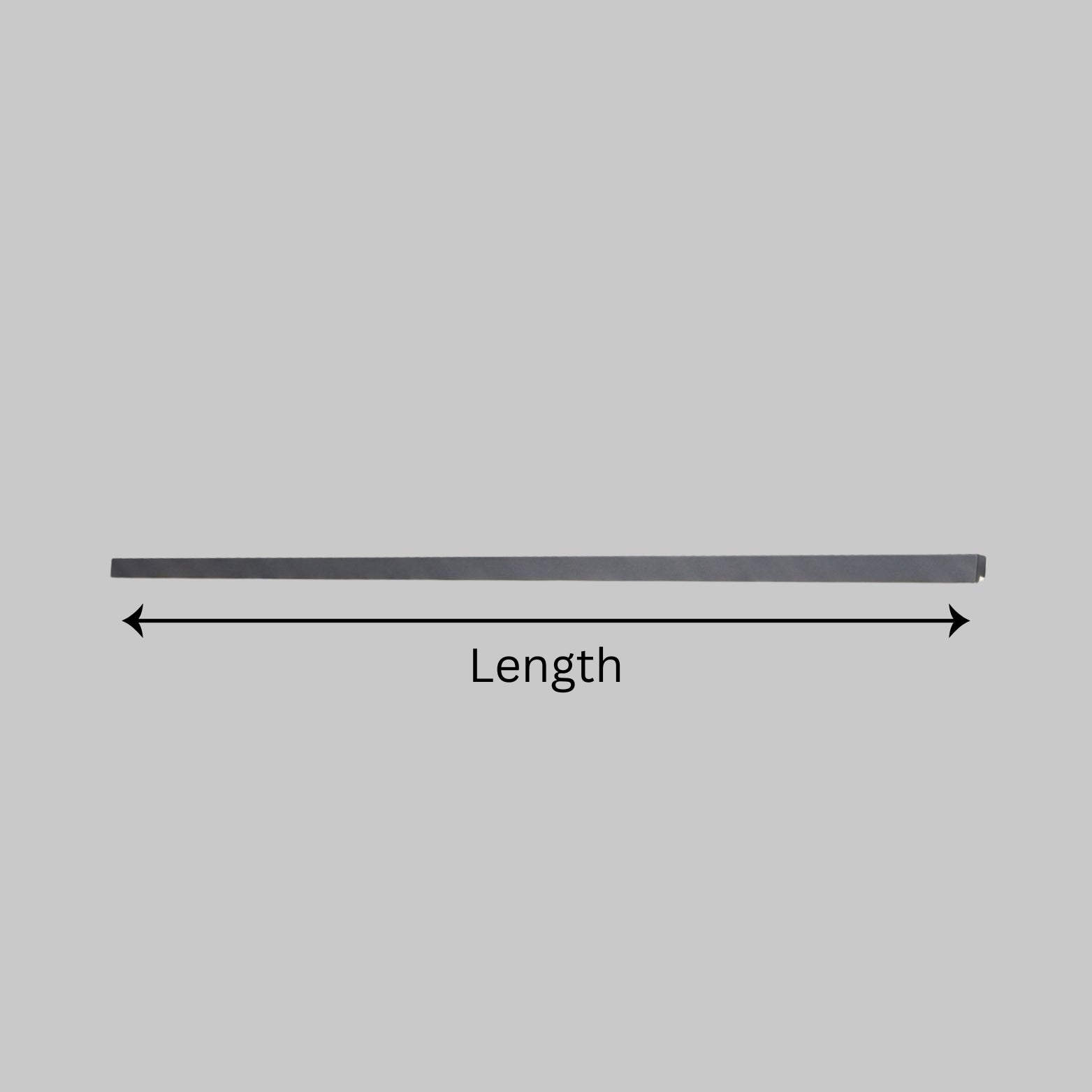 Ebco 1200mm Midway Aluminium Track KMS-120-AT standard non-LED version showing length dimension