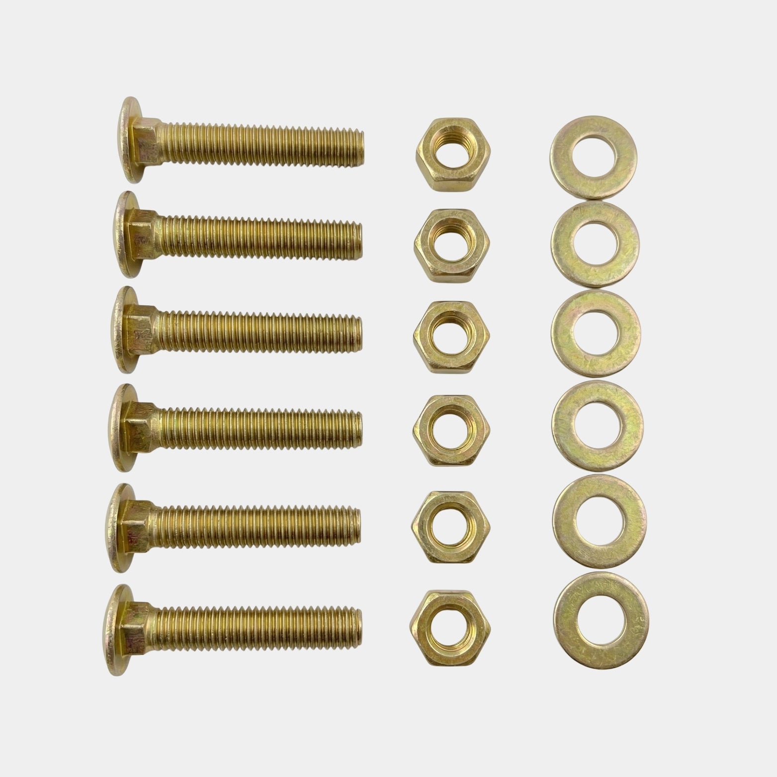 Ebco high-tensile mounting screw kit with bolts, nuts, and washers for Pro-Lift hydraulic bed fittings