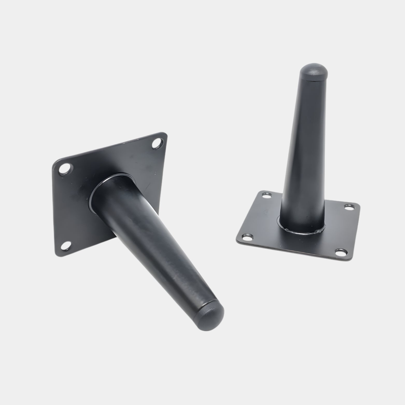 Ebco Sofa Leg 2 in premium black finish front view