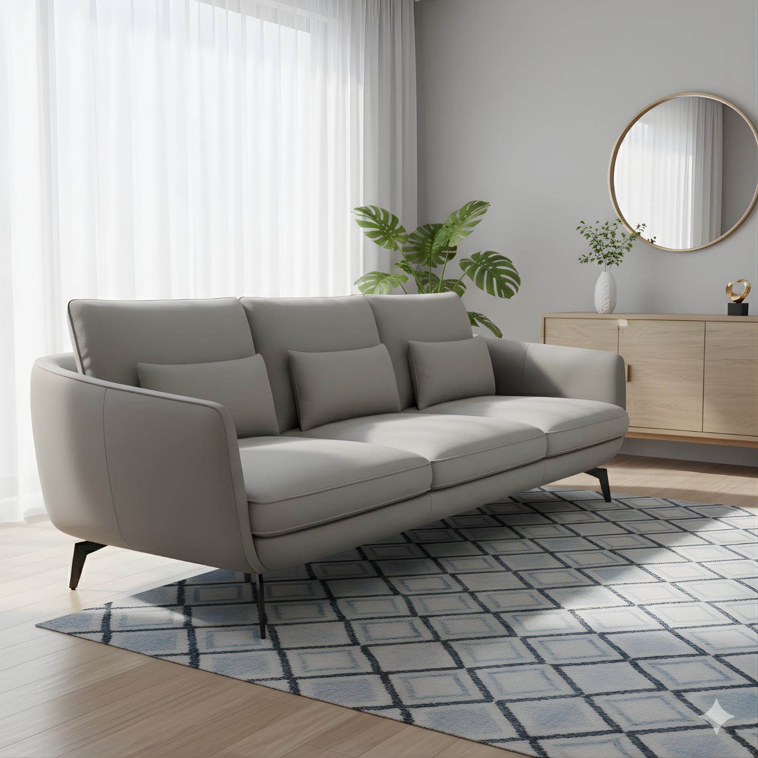 Ebco Sofa Leg 5 - Satin Finish Cylindrical Furniture Support Leg