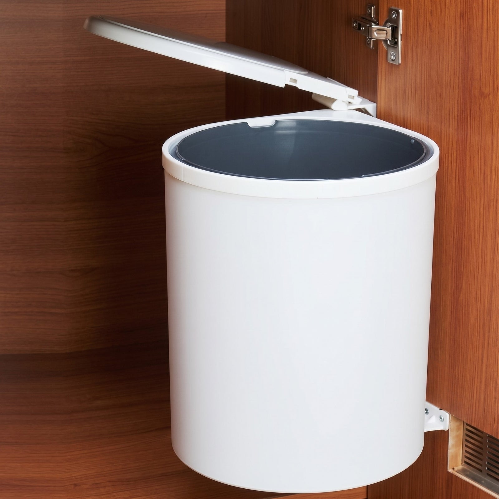 Ebco 13 Litre Swing Out Waste Bin (SOWB2-13) in Glossy White for modular kitchen cabinets