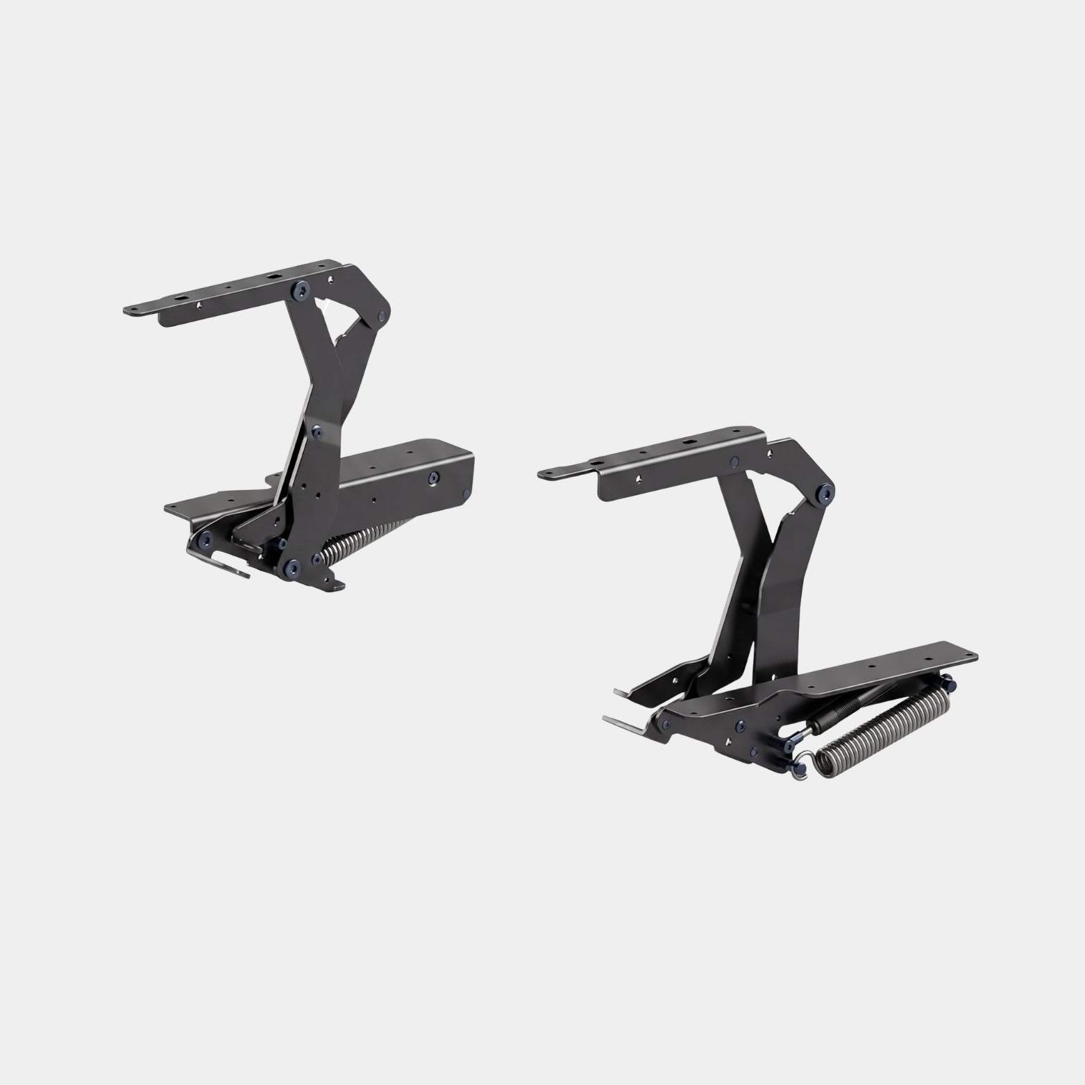 Pair of Ebco TL-200-D soft close table lift mechanisms with counterbalance springs and dampers