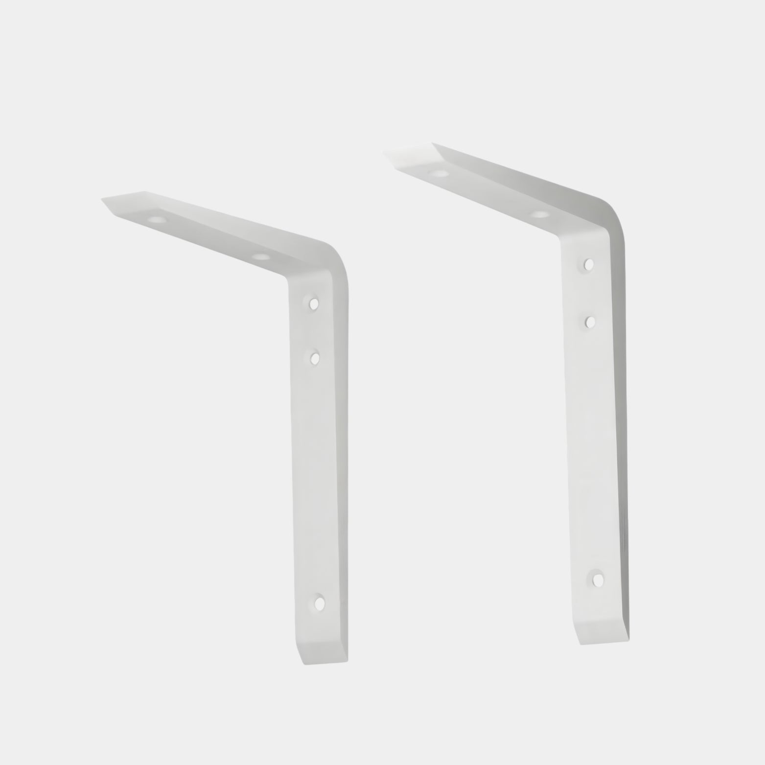 Ebco Utility Shelf Bracket in White Mat Finish