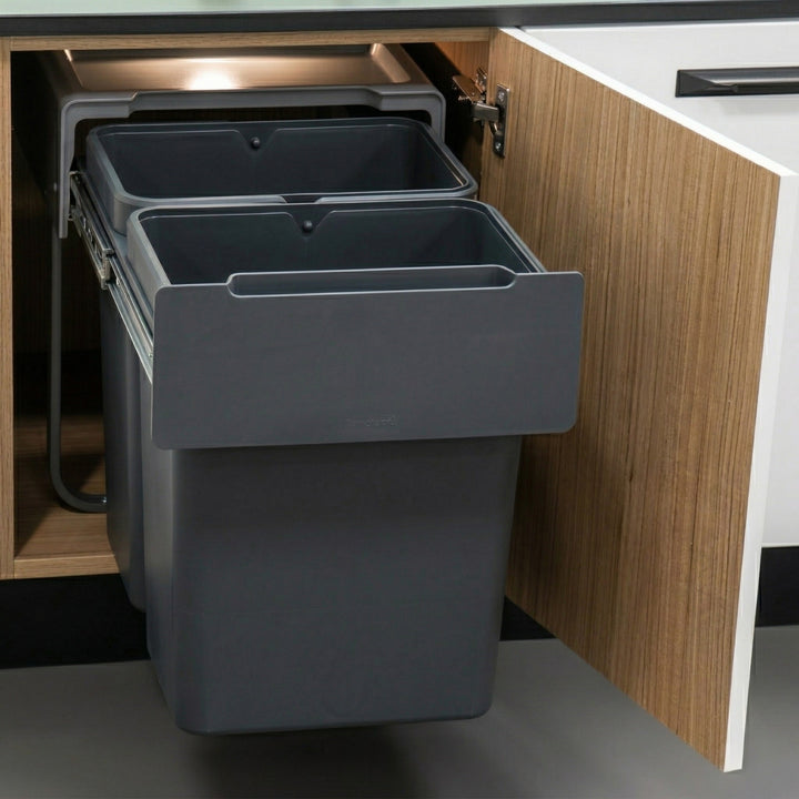 Ebco 40L Pull-out Waste Bin | Hardware Depot Bangalore Store