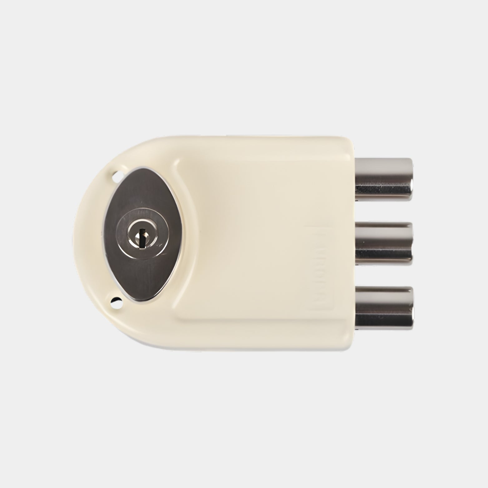 Europa 8123 Main Door Lock with 3 Deadbolts in Ivory Nickel Finish