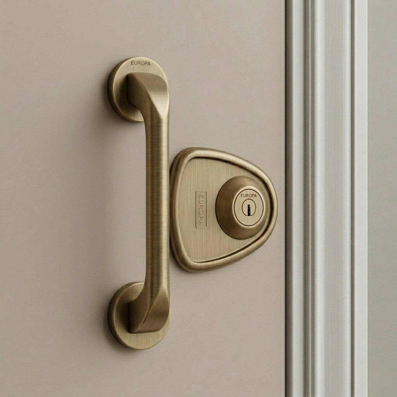 Close-up of 20mm Heavy Duty Brass Deadbolts on Europa T911 Lock