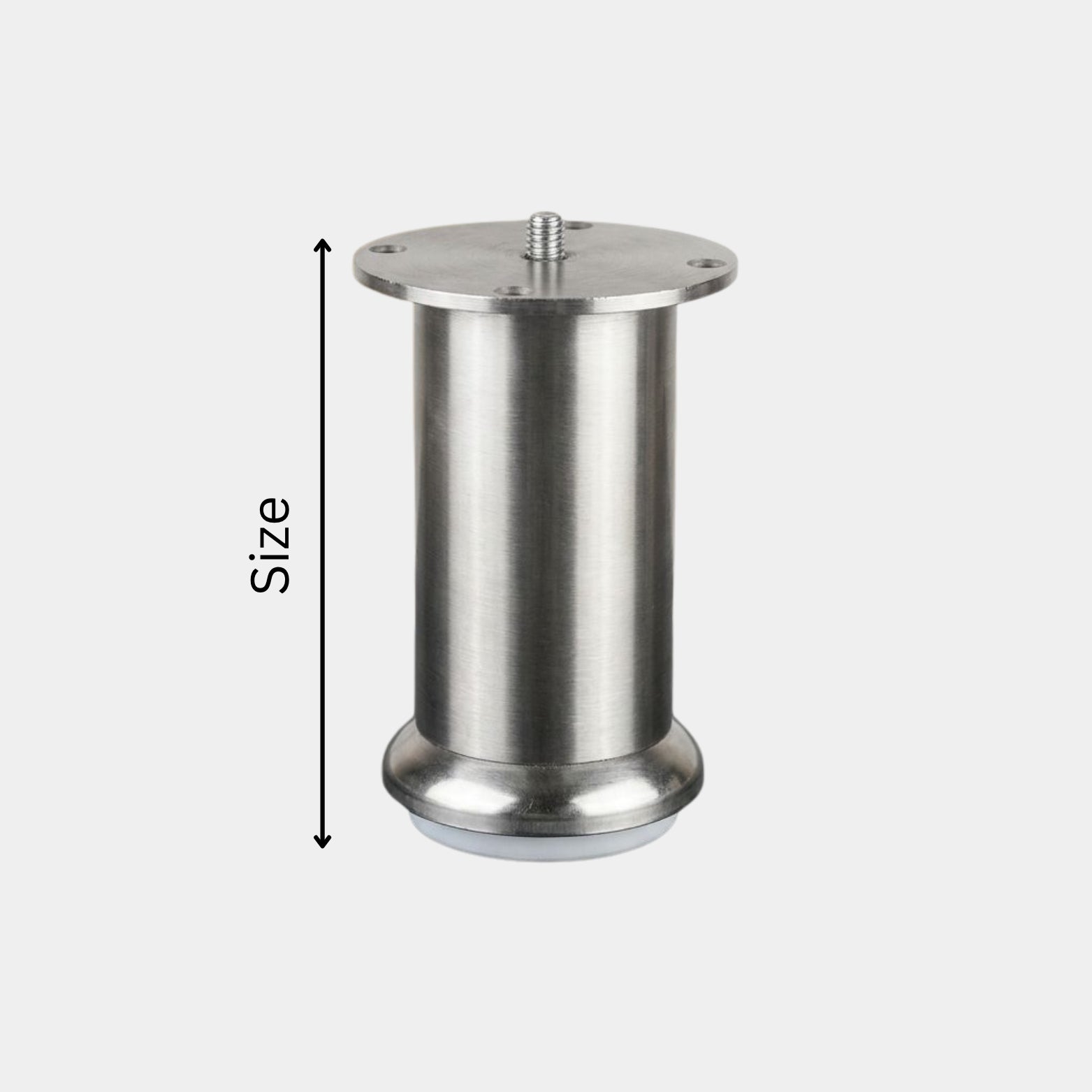 Fixed height stainless steel furniture leg for heavy sofas