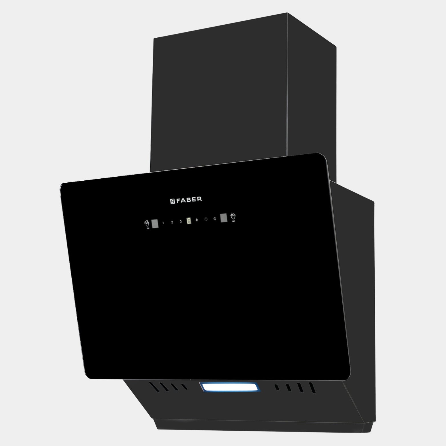 Smart kitchen chimney with motion gesture and touch control panel