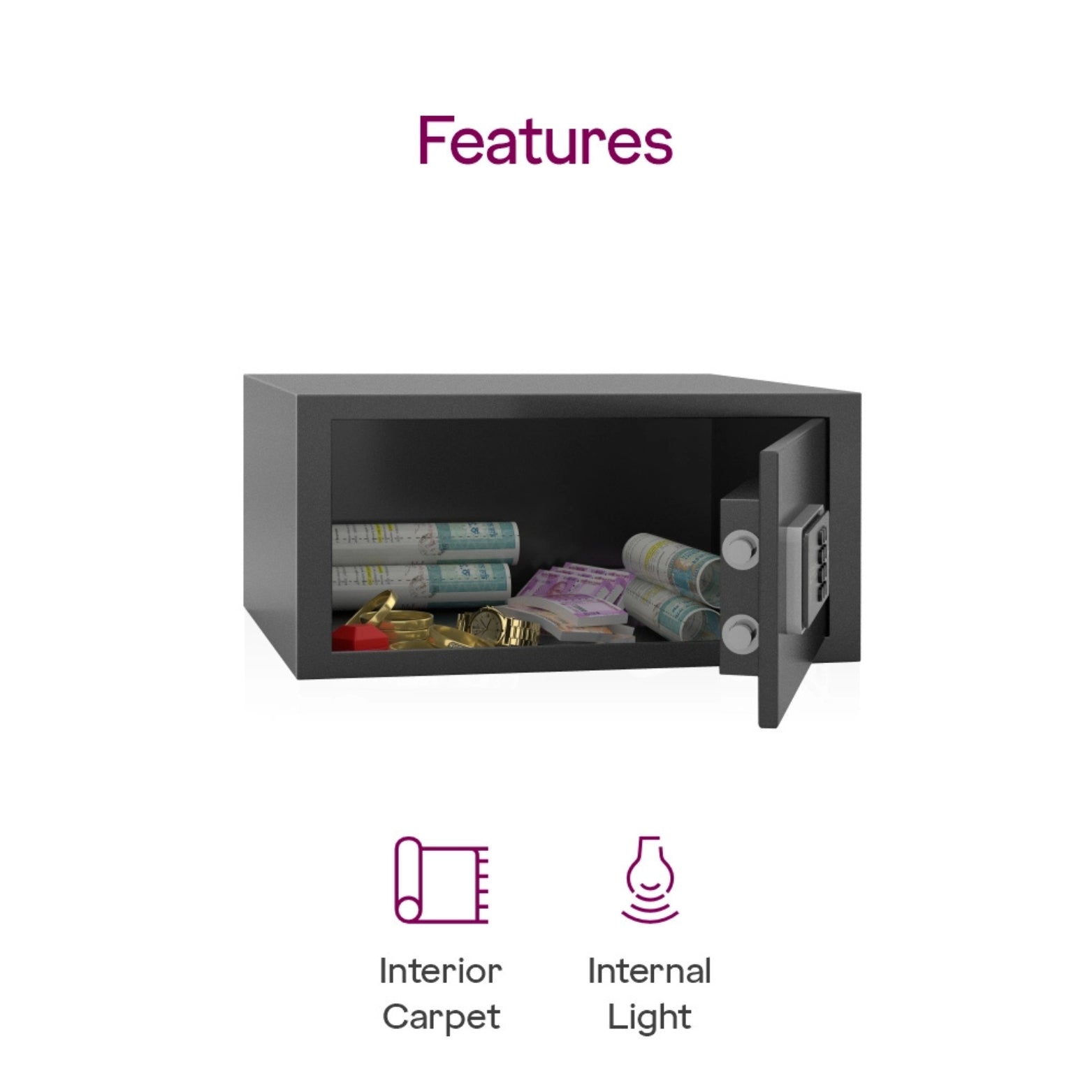 Godrej NX Pro in premium Ebony finish with motorized shooting bolts