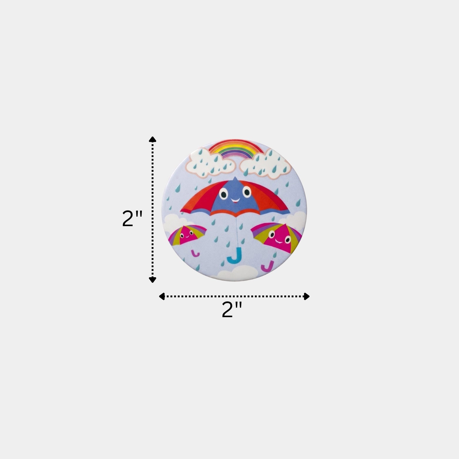 Cute 2-inch round weather themed drawer knob for nursery dressers