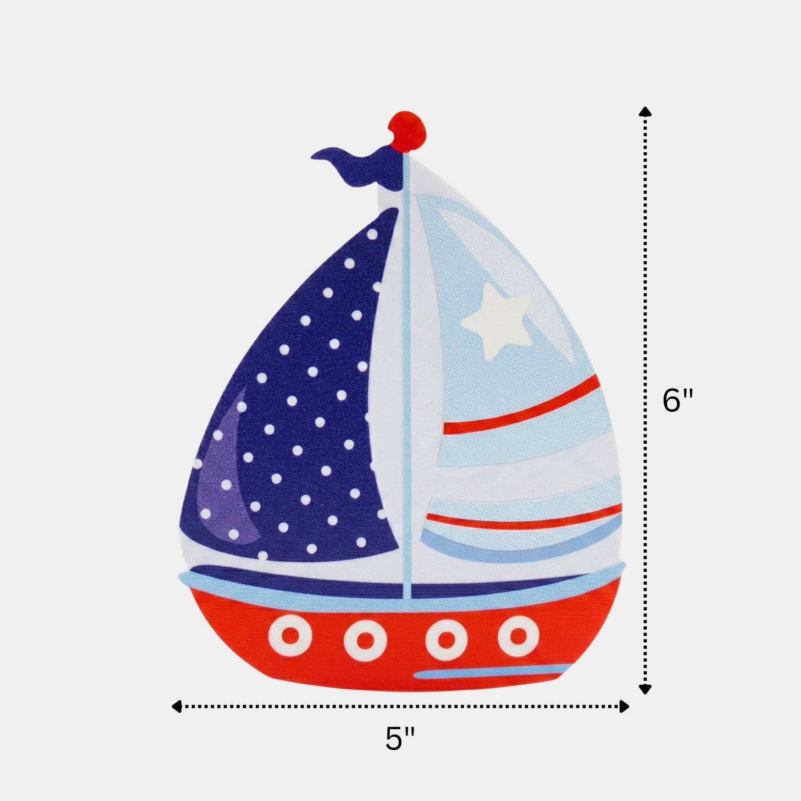 Hardware Depot 6 inch sailboat shaped acrylic dual mount handle dimensions for kids wardrobe