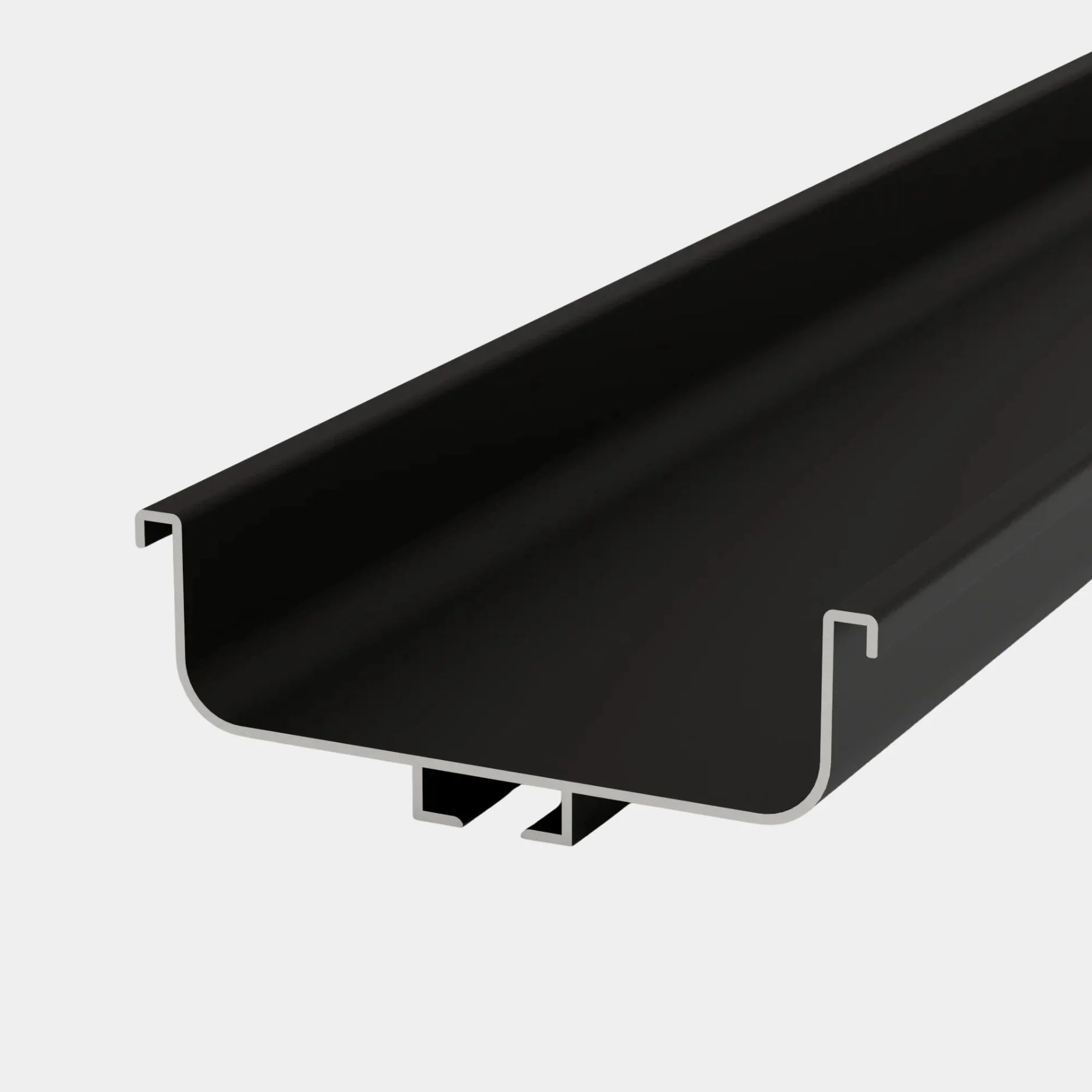 Detailed specification diagram for Hettich C-Type Gola Profile (73.5mm height) for modular kitchens.
