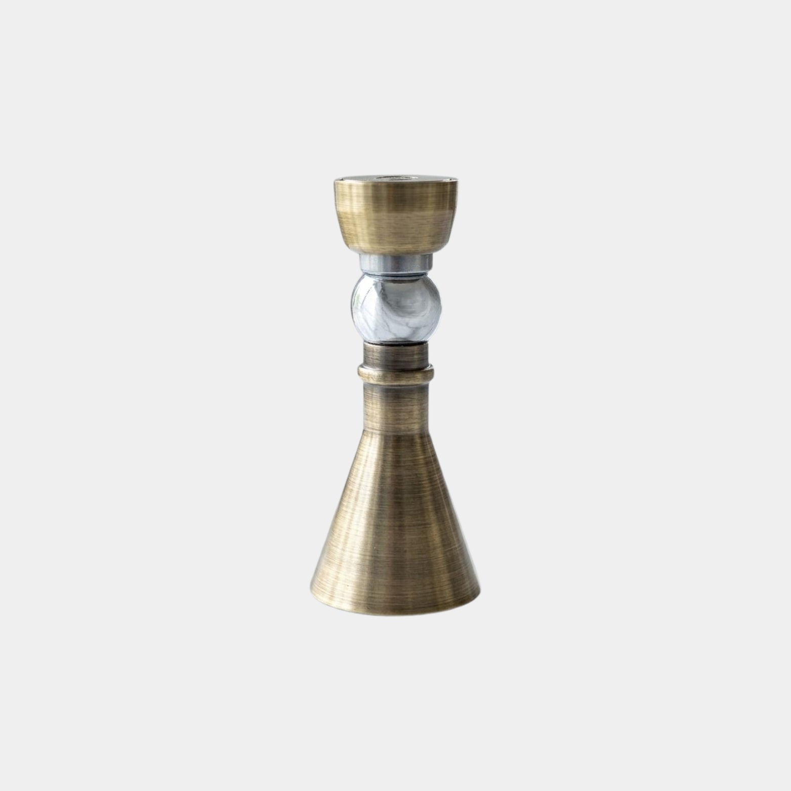 Conical Antique Brass Magnetic Door Stopper for Floor Mount