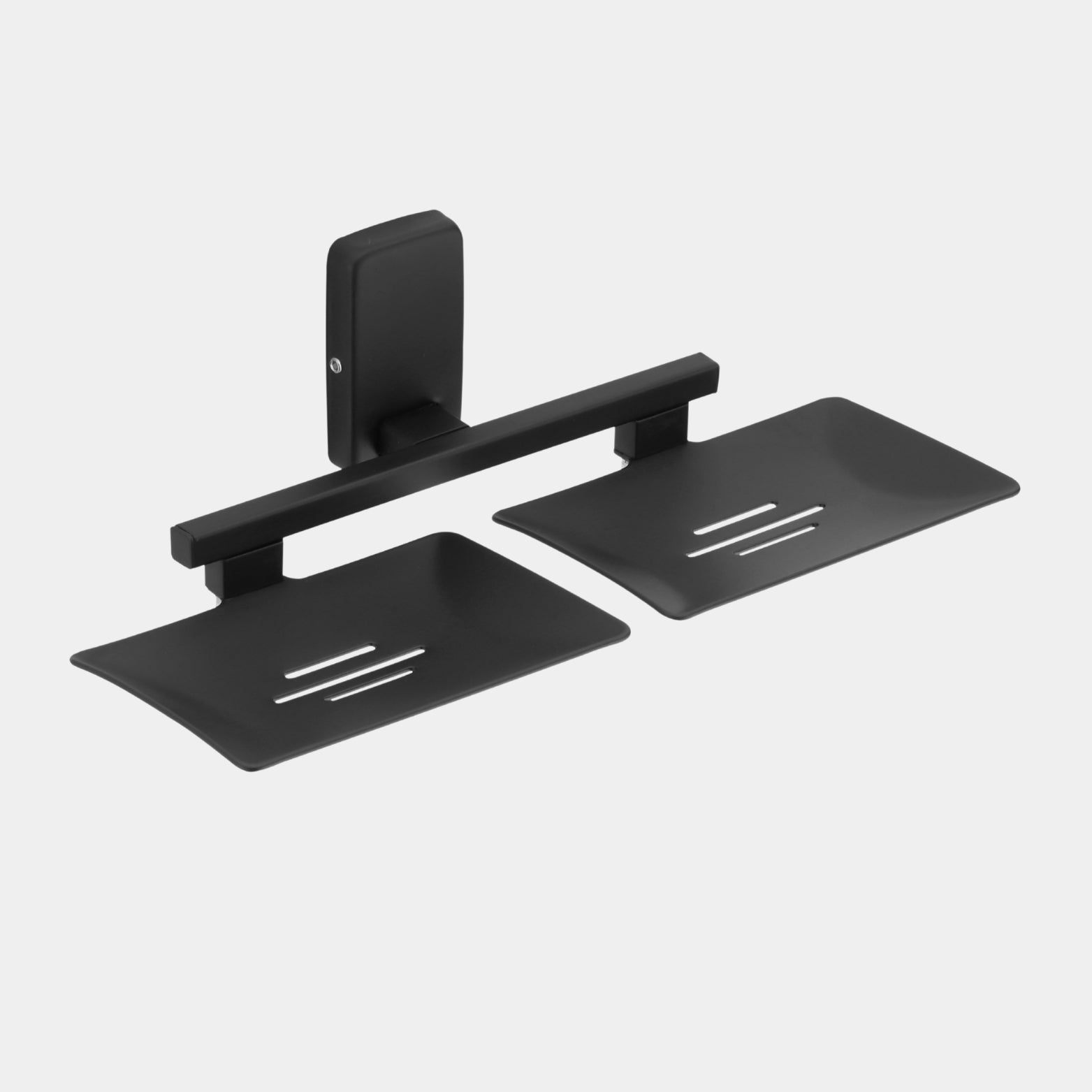 Detailed view of the fingerprint-resistant matte black coating on the Sparrow SS304 bathroom soap holder