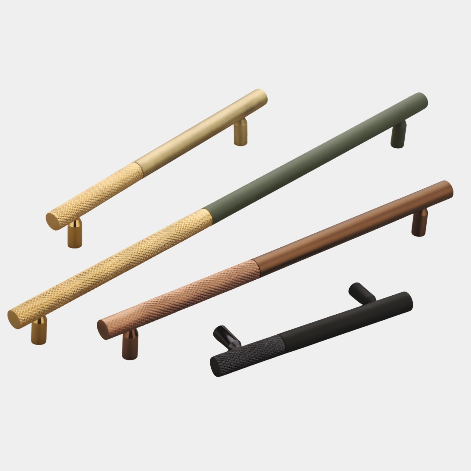 Modern Black Knurled Drawer Pull available at SS Hardware Bangalore