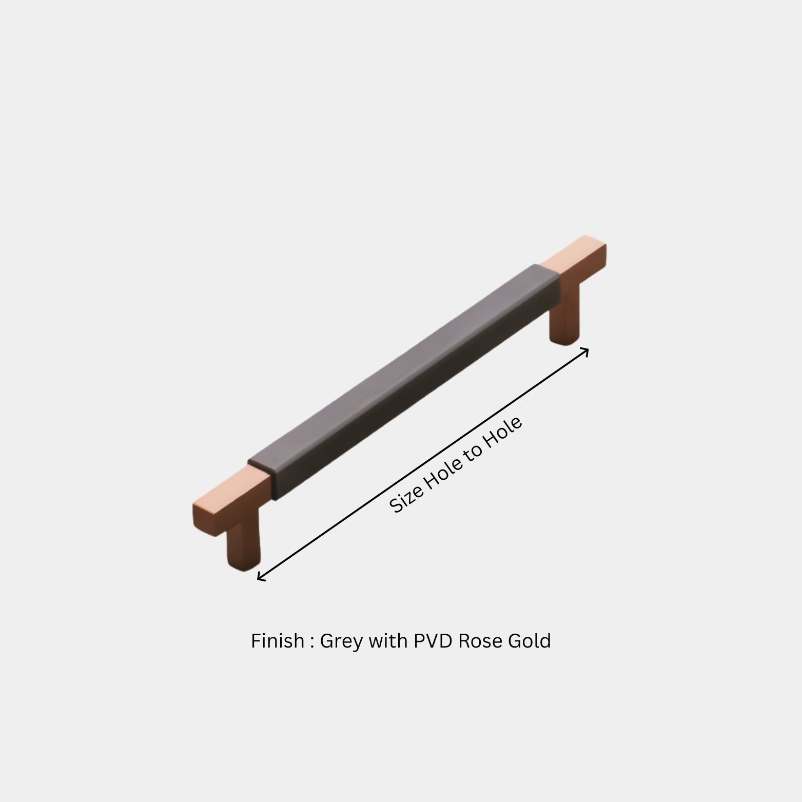 Model 9401 SS-304 Grade Cabinet Handle in PVD Rose Gold and Matte Finish