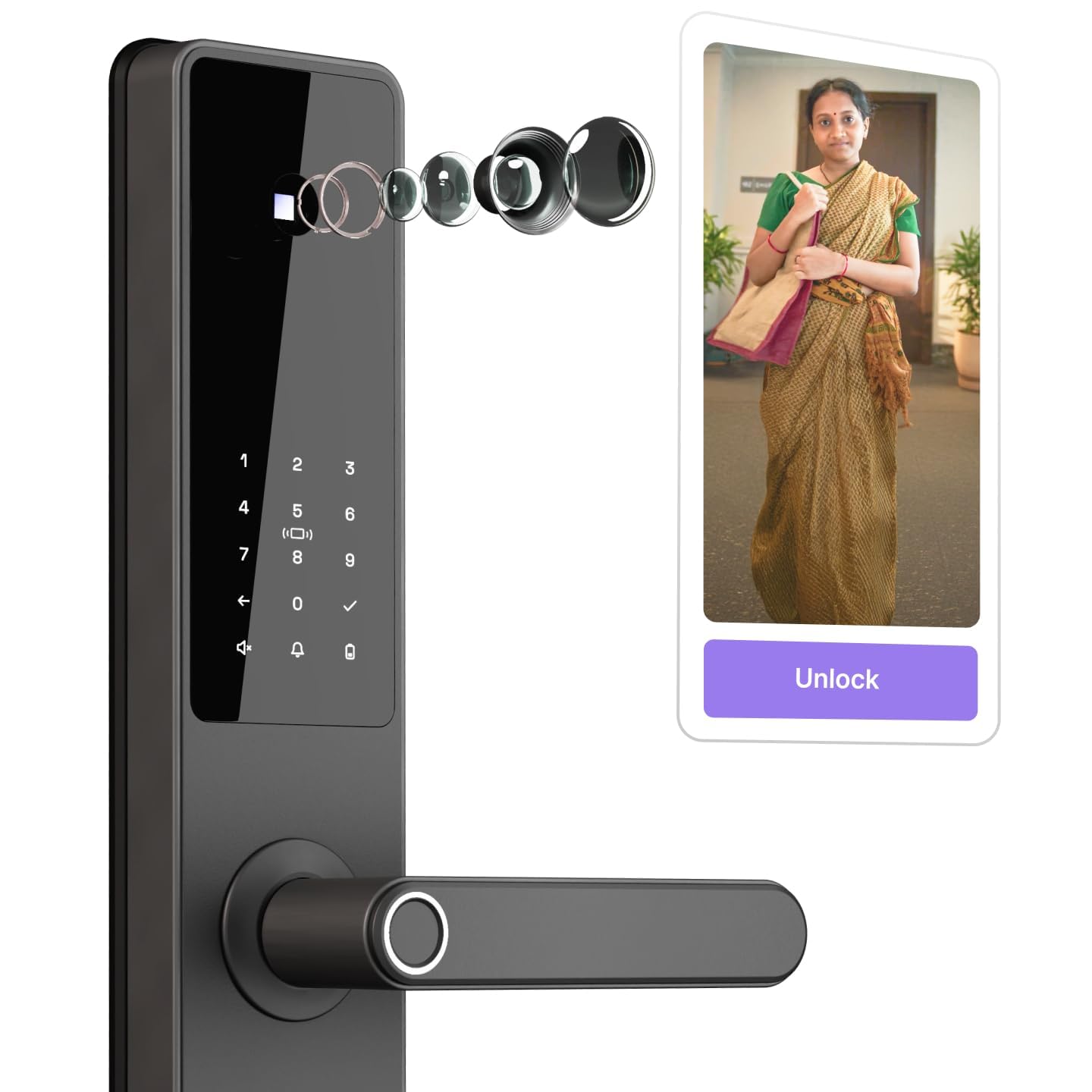 4-Bolt Stainless Steel Mortise mechanism of Native Smart Lock Pro for maximum safety.