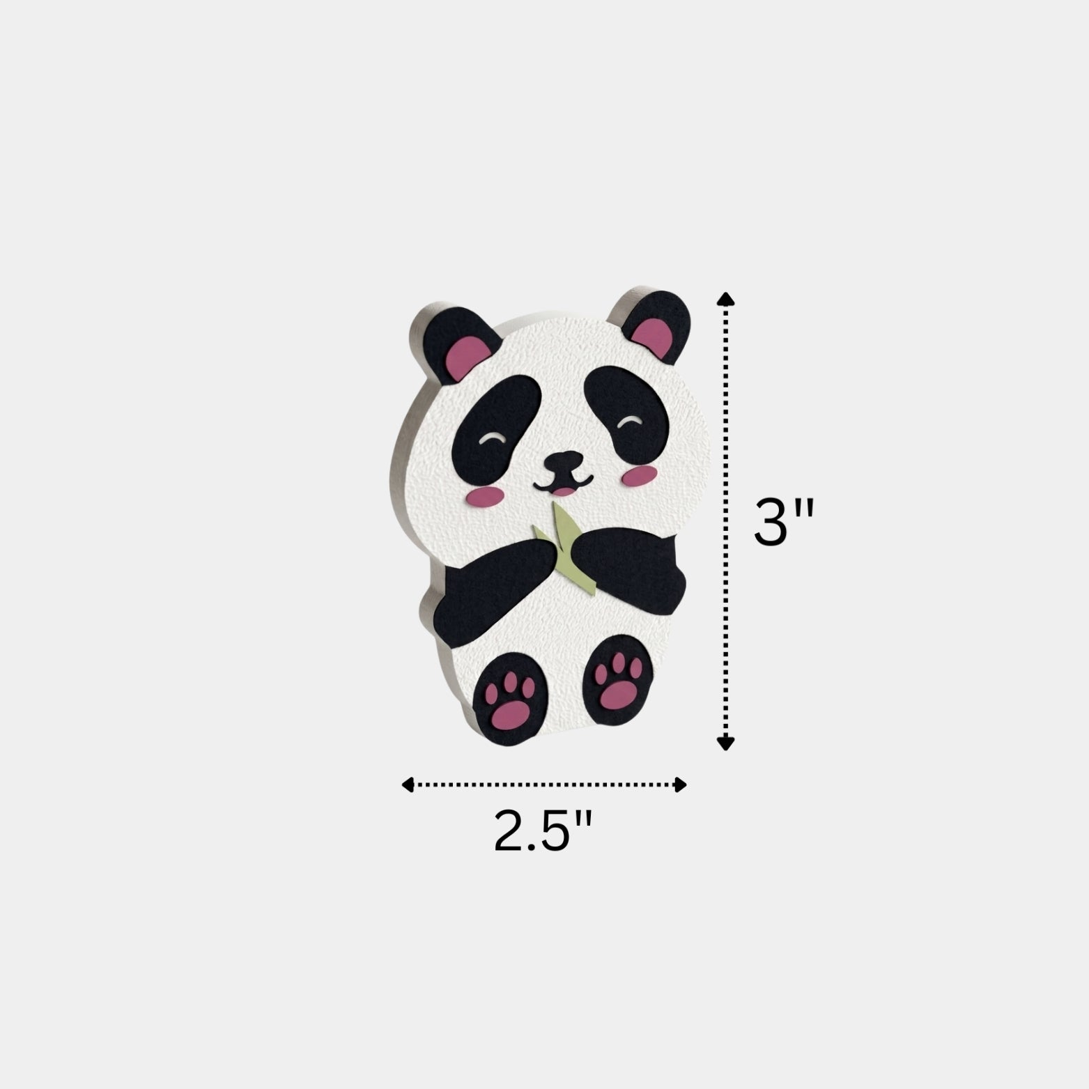 3 inch small panda acrylic drawer knob dimensions diagram for nursery changing tables and study desks