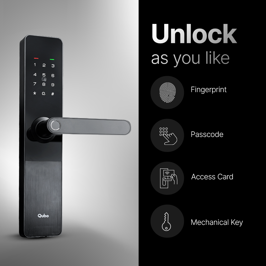 Sleek-Black-Qubo-Optima-Digital-Lock-Modern-Door