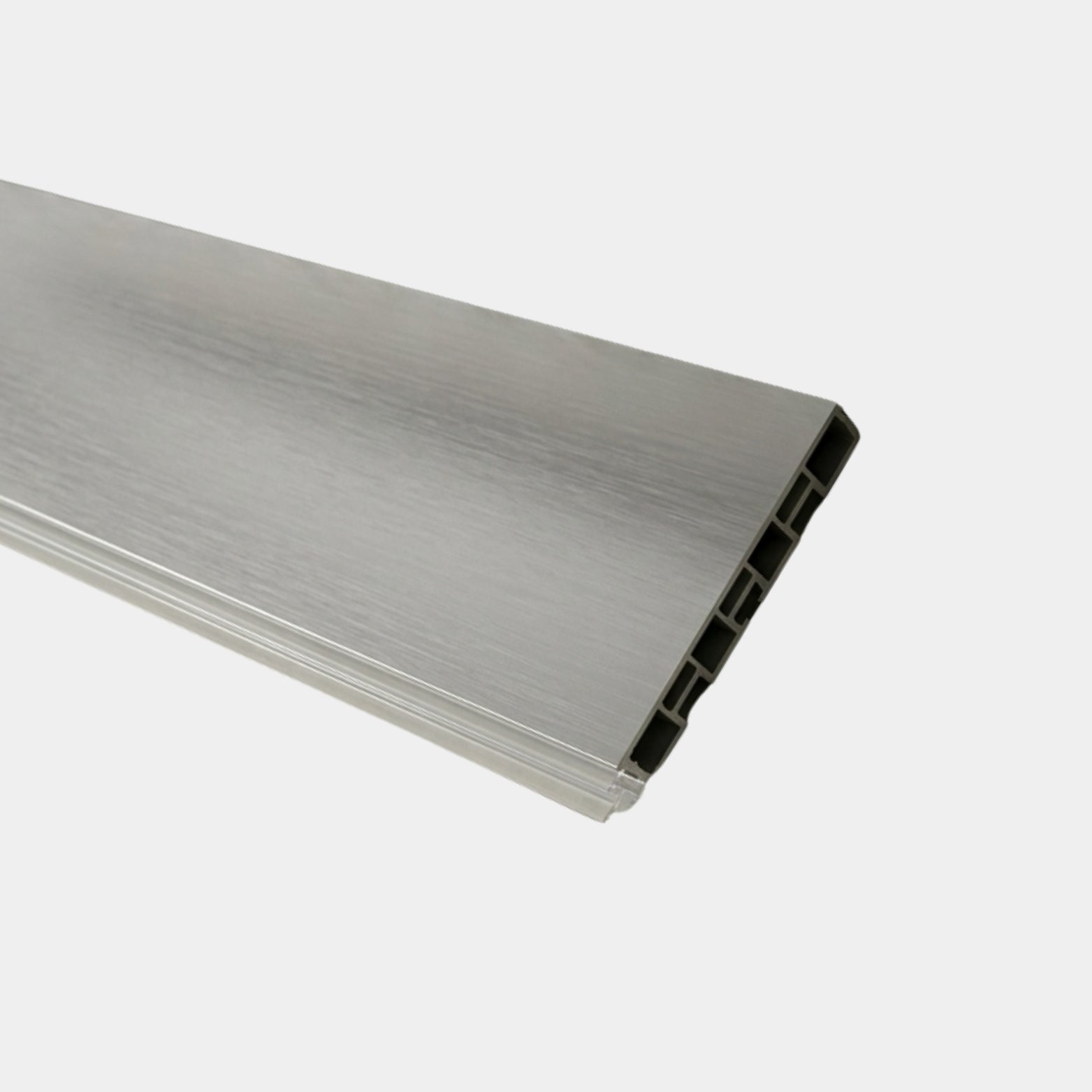 Peglar PVC Skirting 3 Meter Length Silver Finish