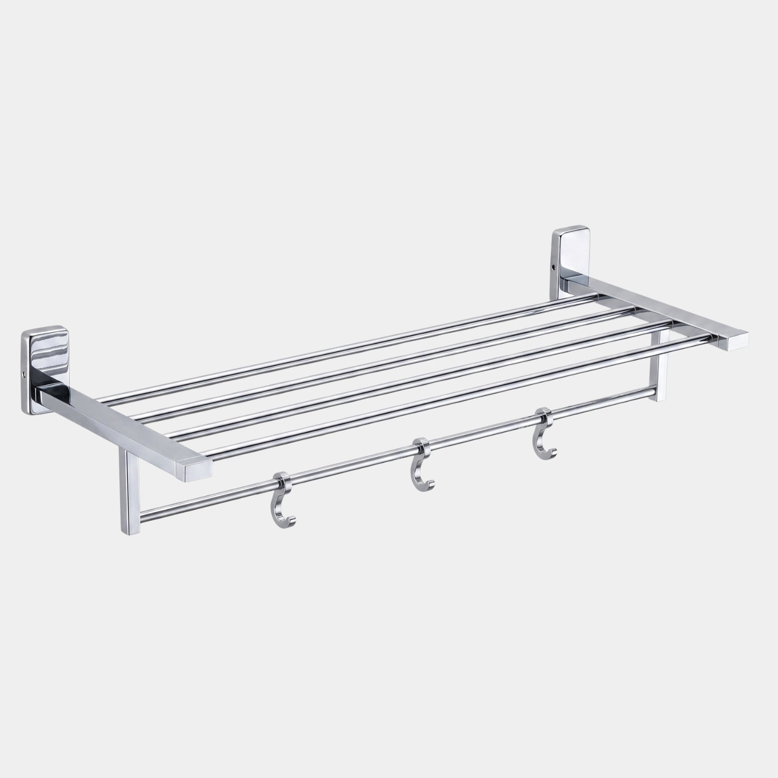 Sparrow premium SS304 stainless steel towel shelf in polished mirror chrome finish