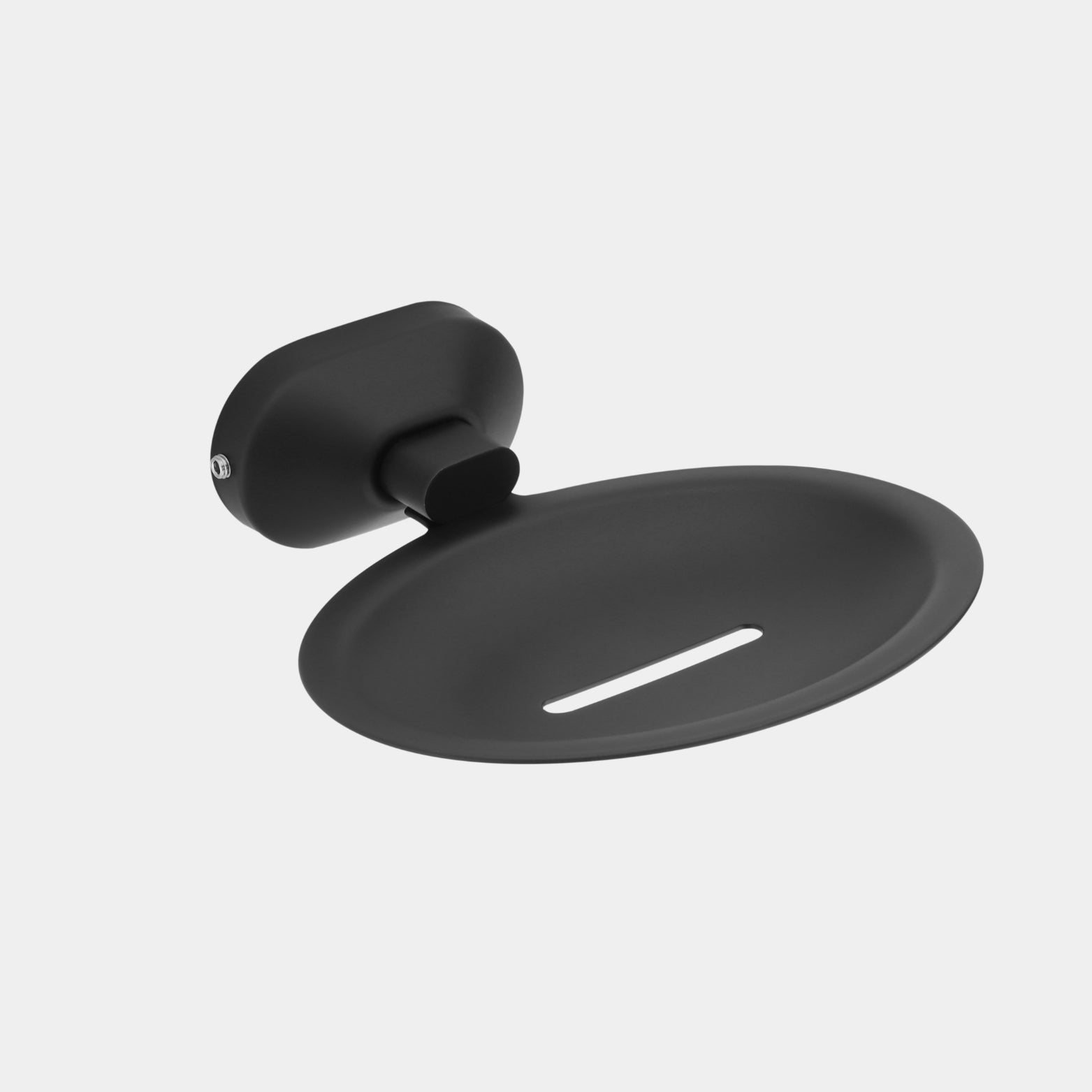 Sparrow SS304 wall-mounted soap holder in matte black finish with soap bar installed next to a modern white washbasin in a Bangalore home