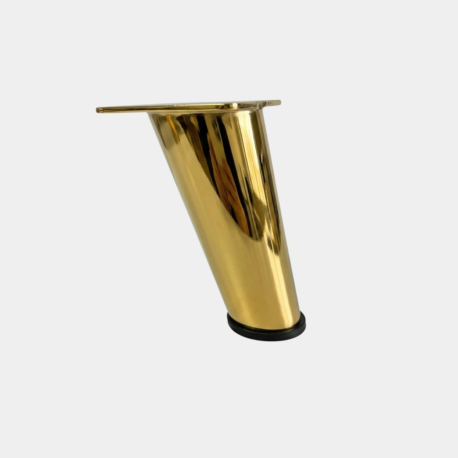 Shiny Gold 4-inch Slanted Stainless Steel Sofa Leg