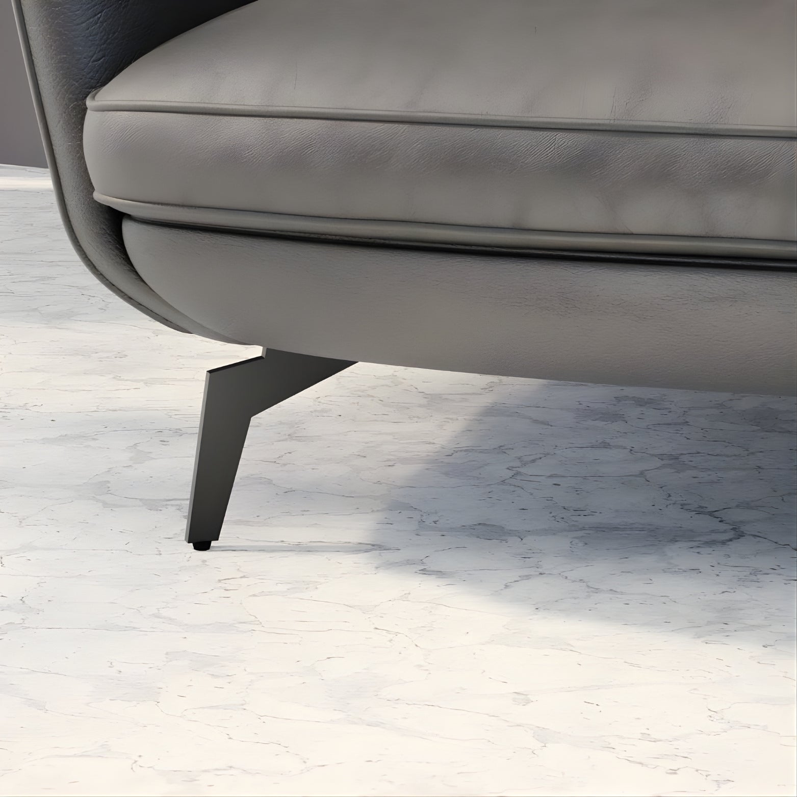 Modern tapered black furniture fittings by Ebco