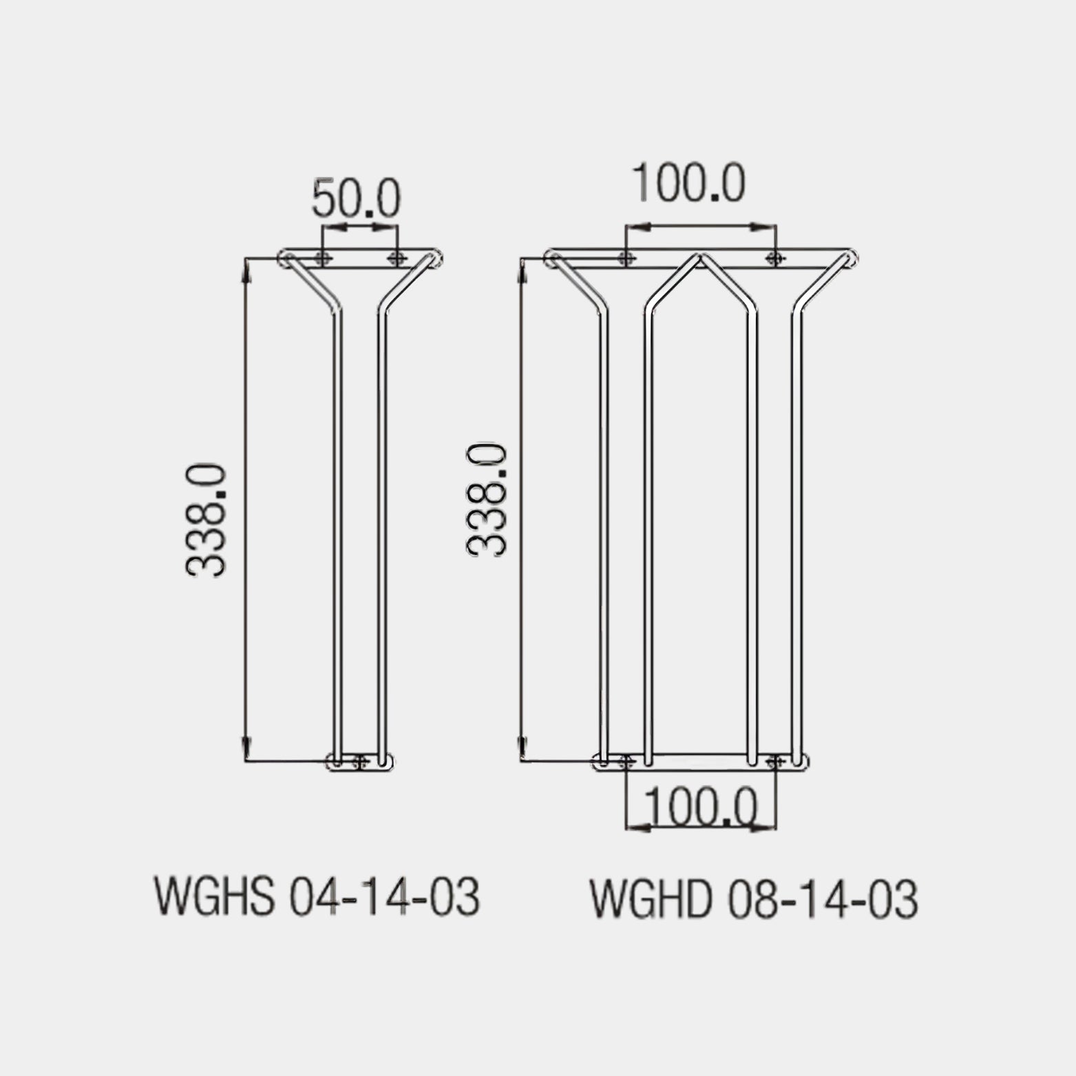 Under Cabinet Stainless Steel Stemware Holder