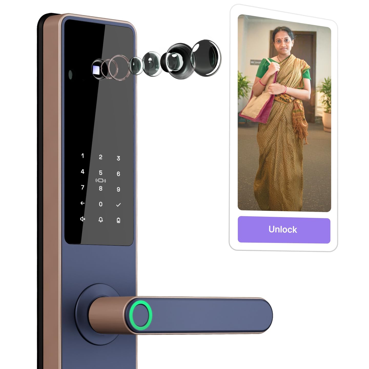 Urban Company Native Smart Lock Pro with Fingerprint Sensor and HD Camera.