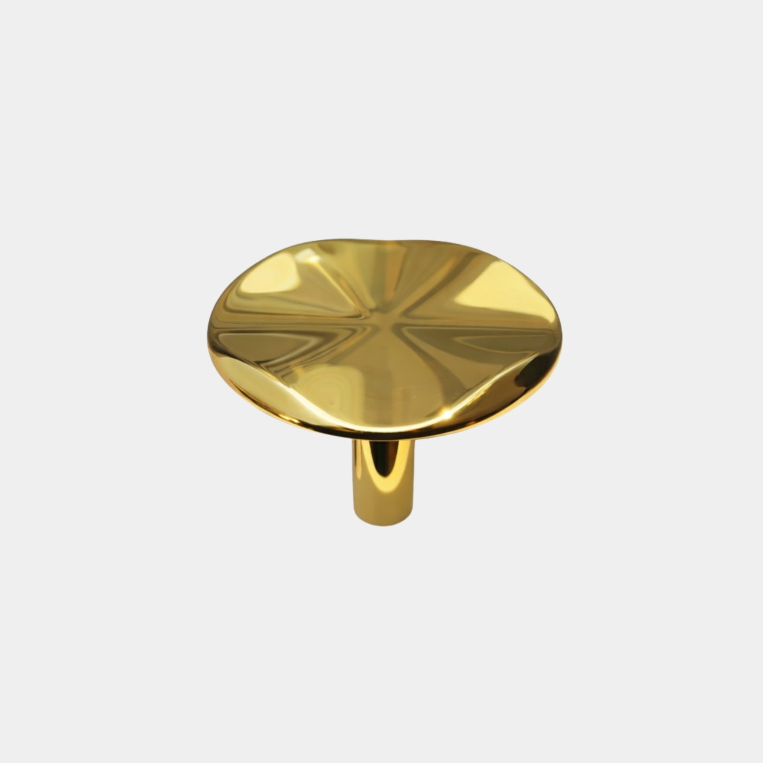 Luxury Polished Gold zinc knob for premium wardrobes